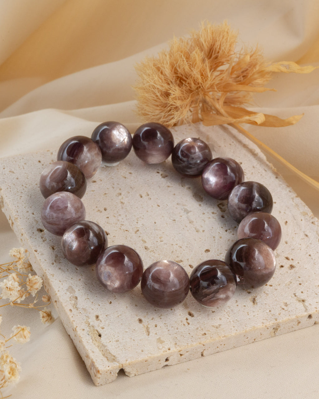 Purple Lepidolite  "A" 15mm