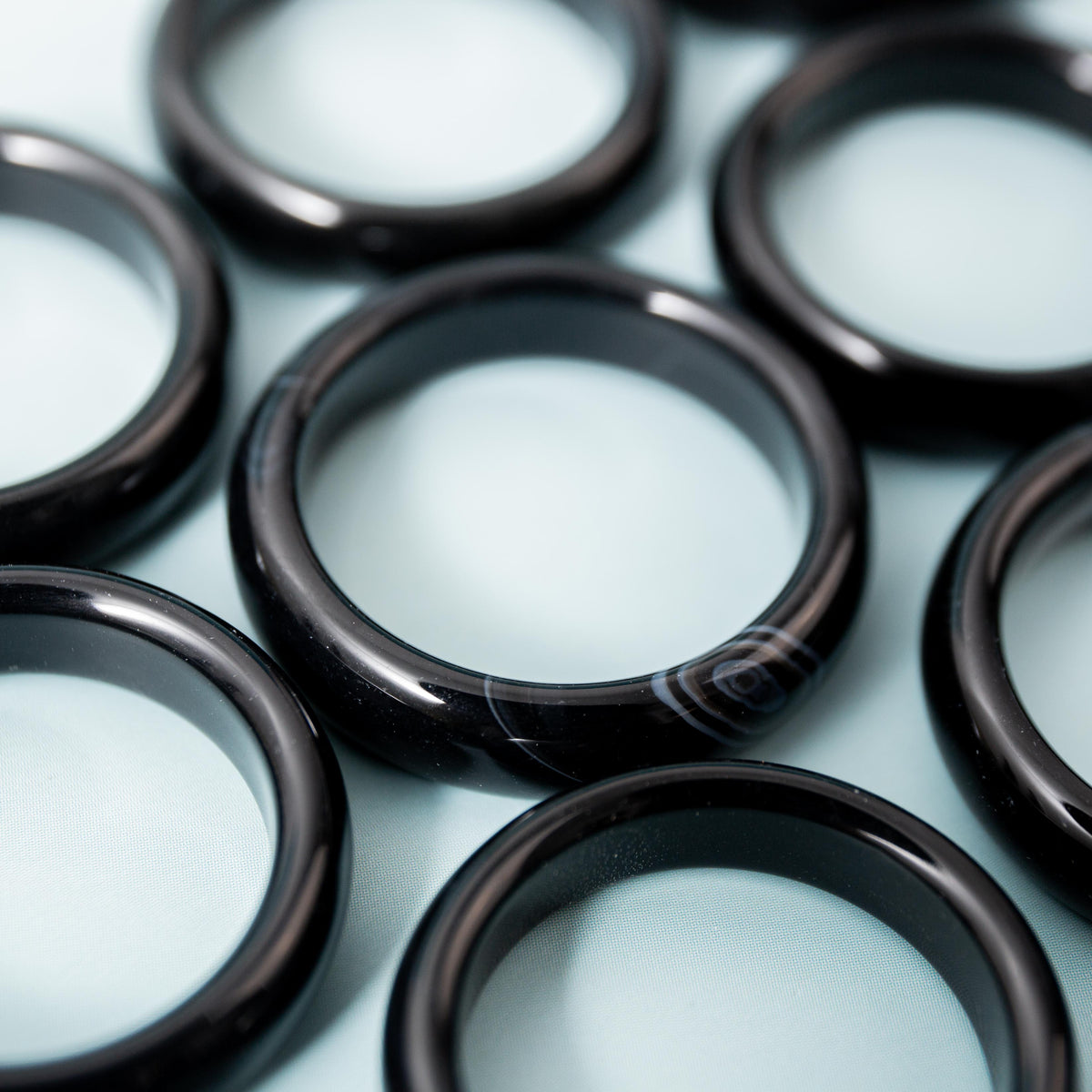 Sphere Holder Ring - Black Agate