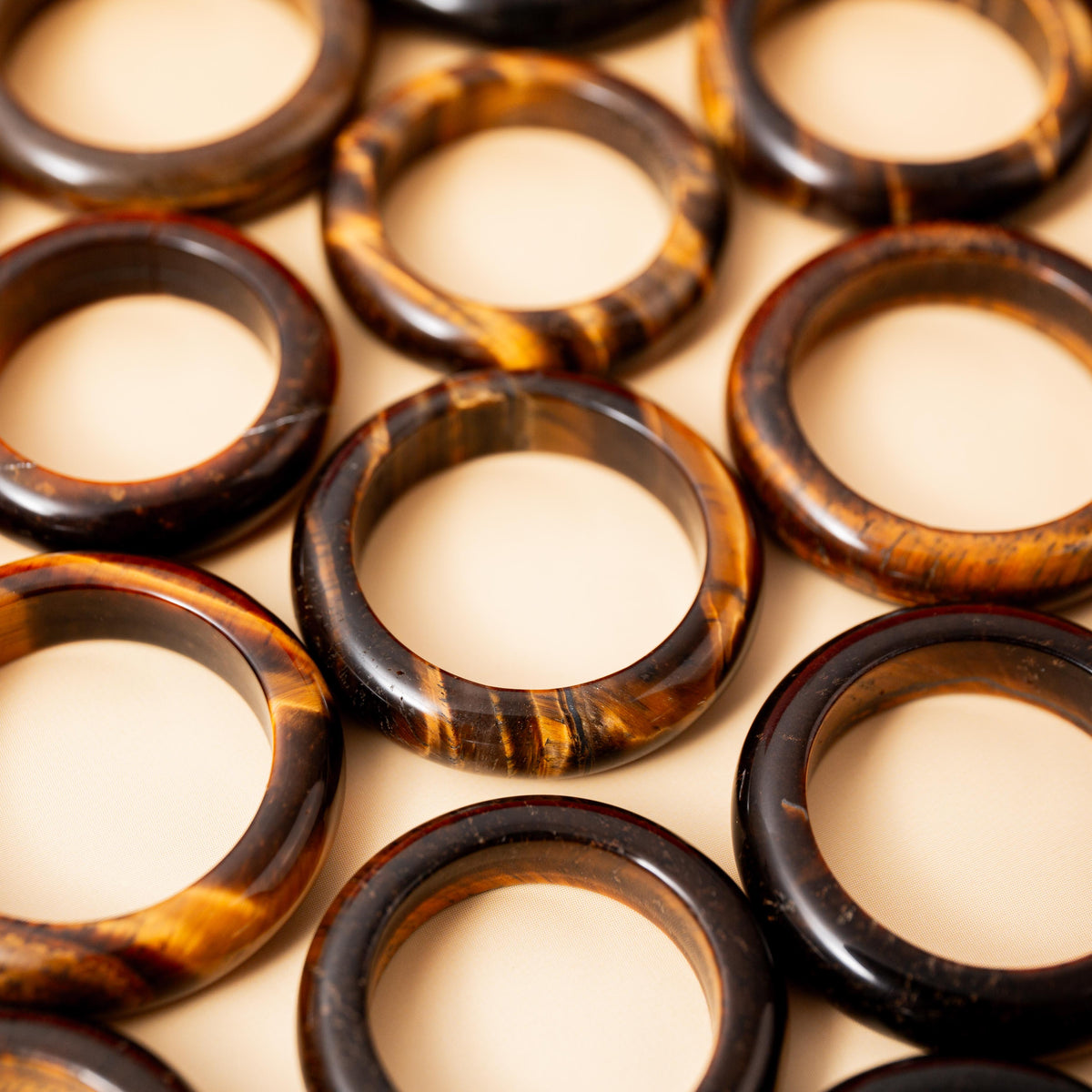 Sphere Holder Ring - Tiger's Eye