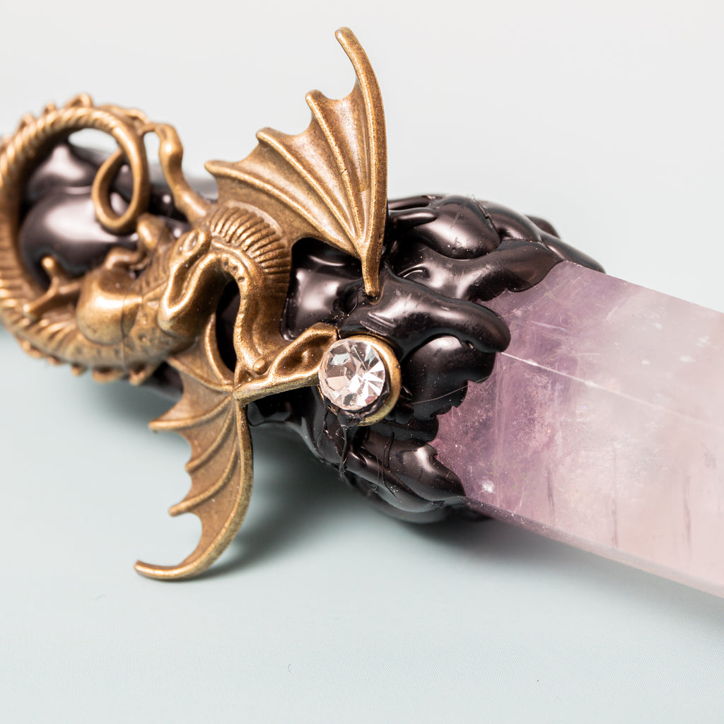 Crystal magic wand Fluorite - 25cm (E01)