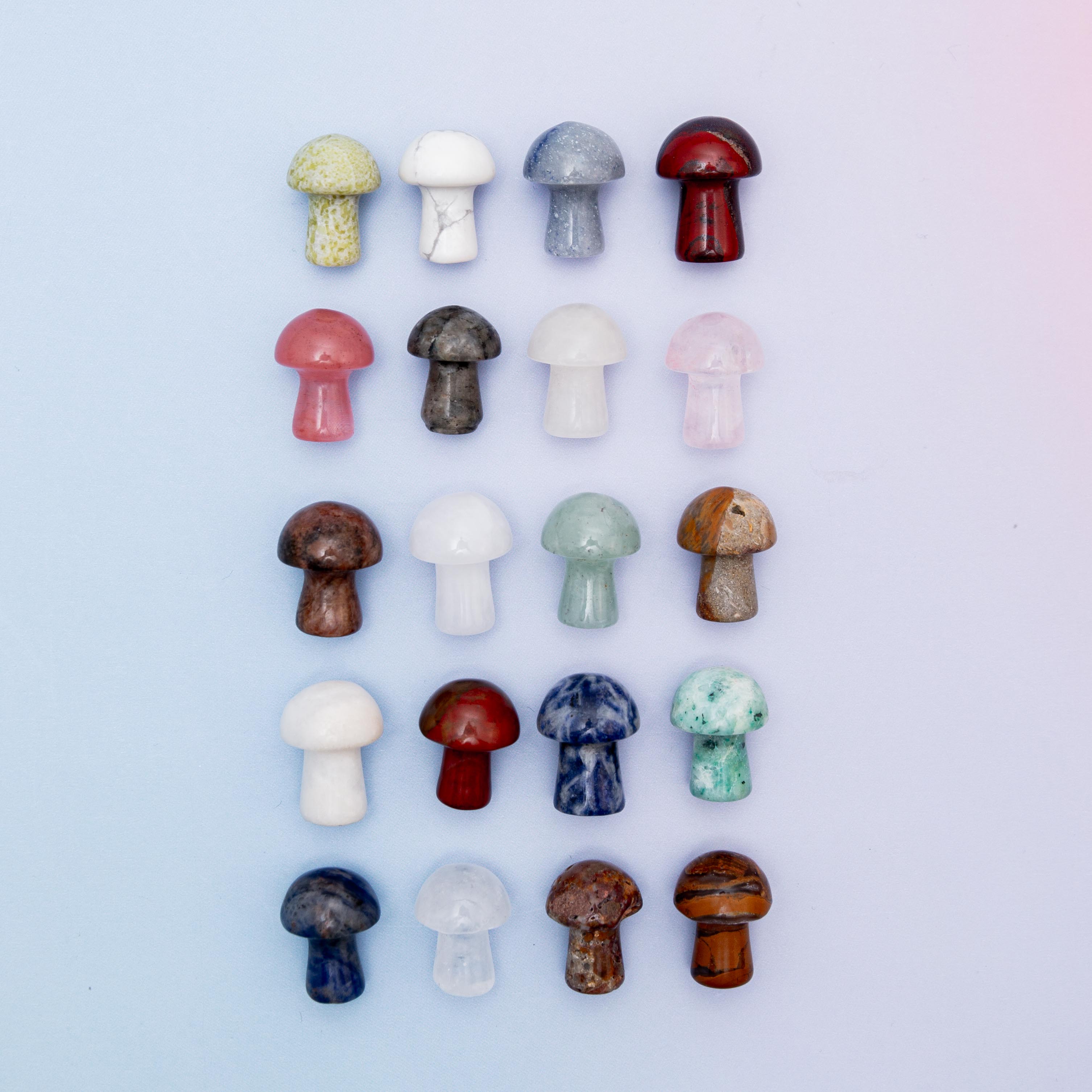 Crystal Mushroom Mix Set 2cm - 20pcs