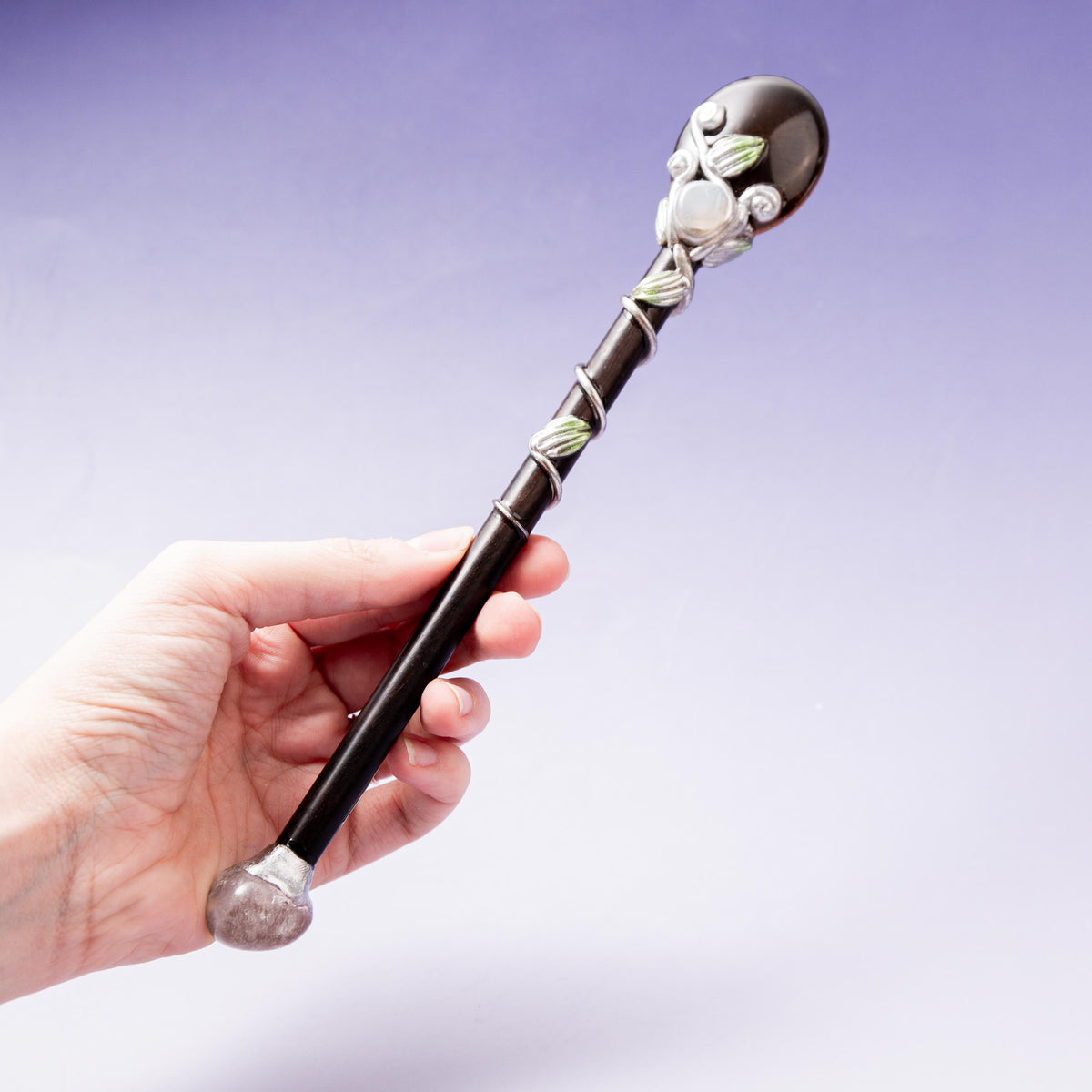 Obsidian Magic Wand - 24 cm 72 gr (B)