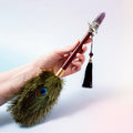 Fluorite Magic Wand / Peacock Feather (E) - 32 cm 52 gr — photo 1