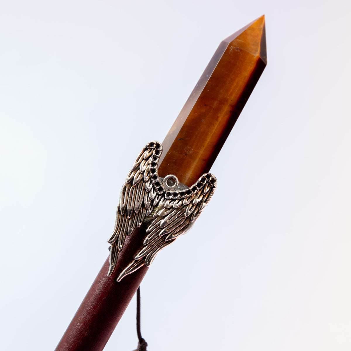 Tiger Eye Magic Wand / Peacock Feather (F) - 32 cm 44 gr — photo 2