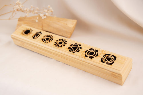 Chakra Wooden Set with Tumble stone hand polish
