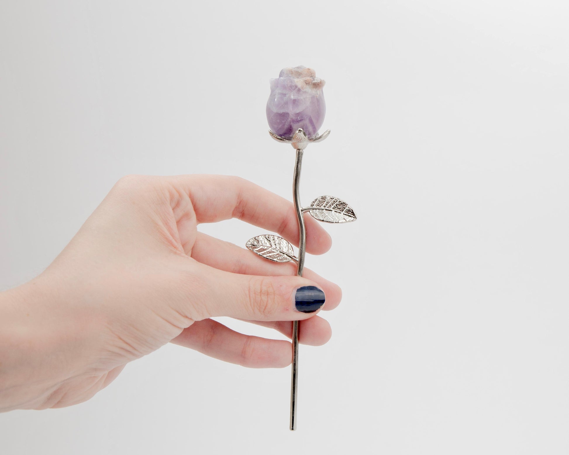 Crystal Carved - Rose on Stem