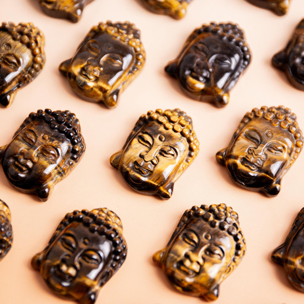 Tiger Eye Buddha Face - 3cm