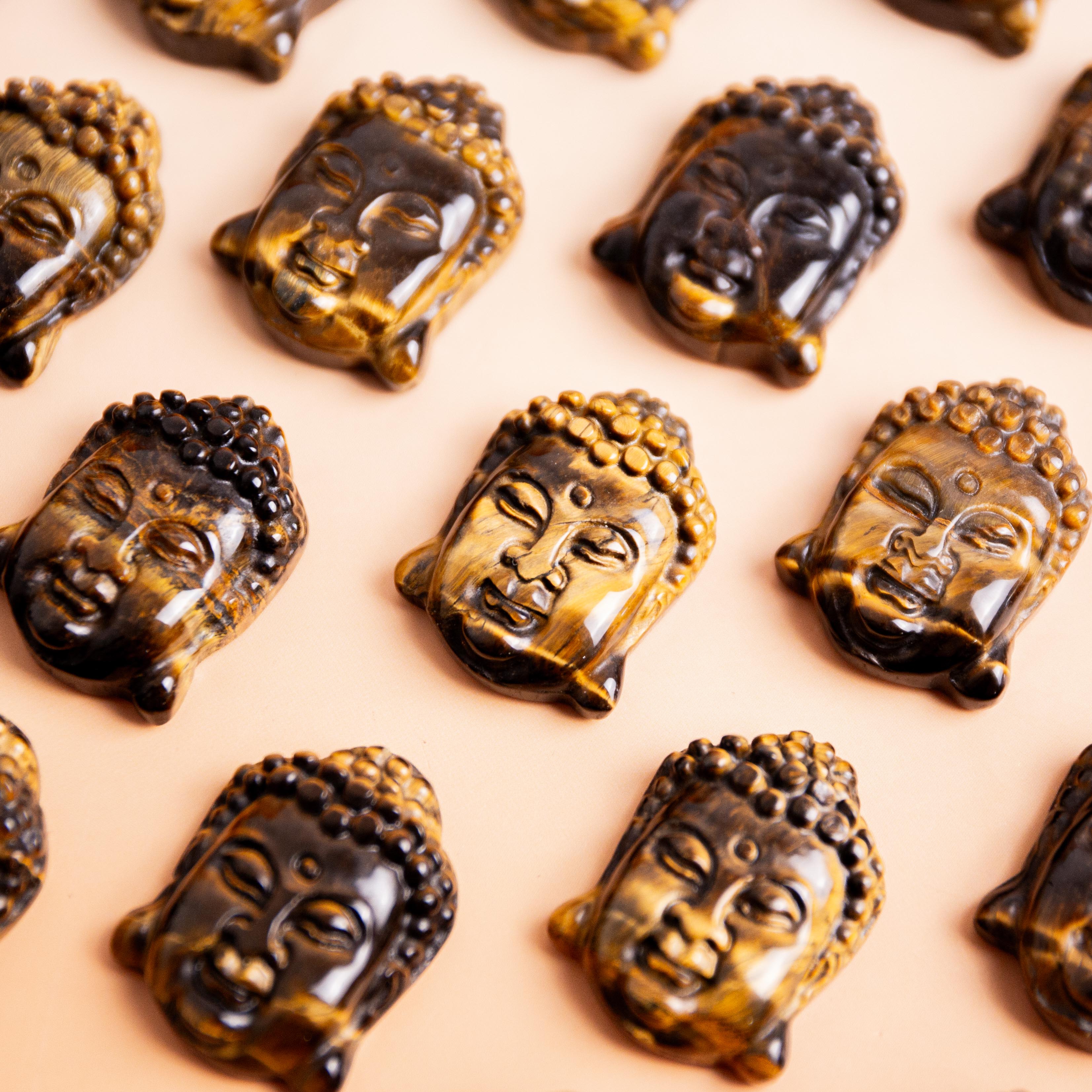 Tiger Eye Buddha Face - 3cm