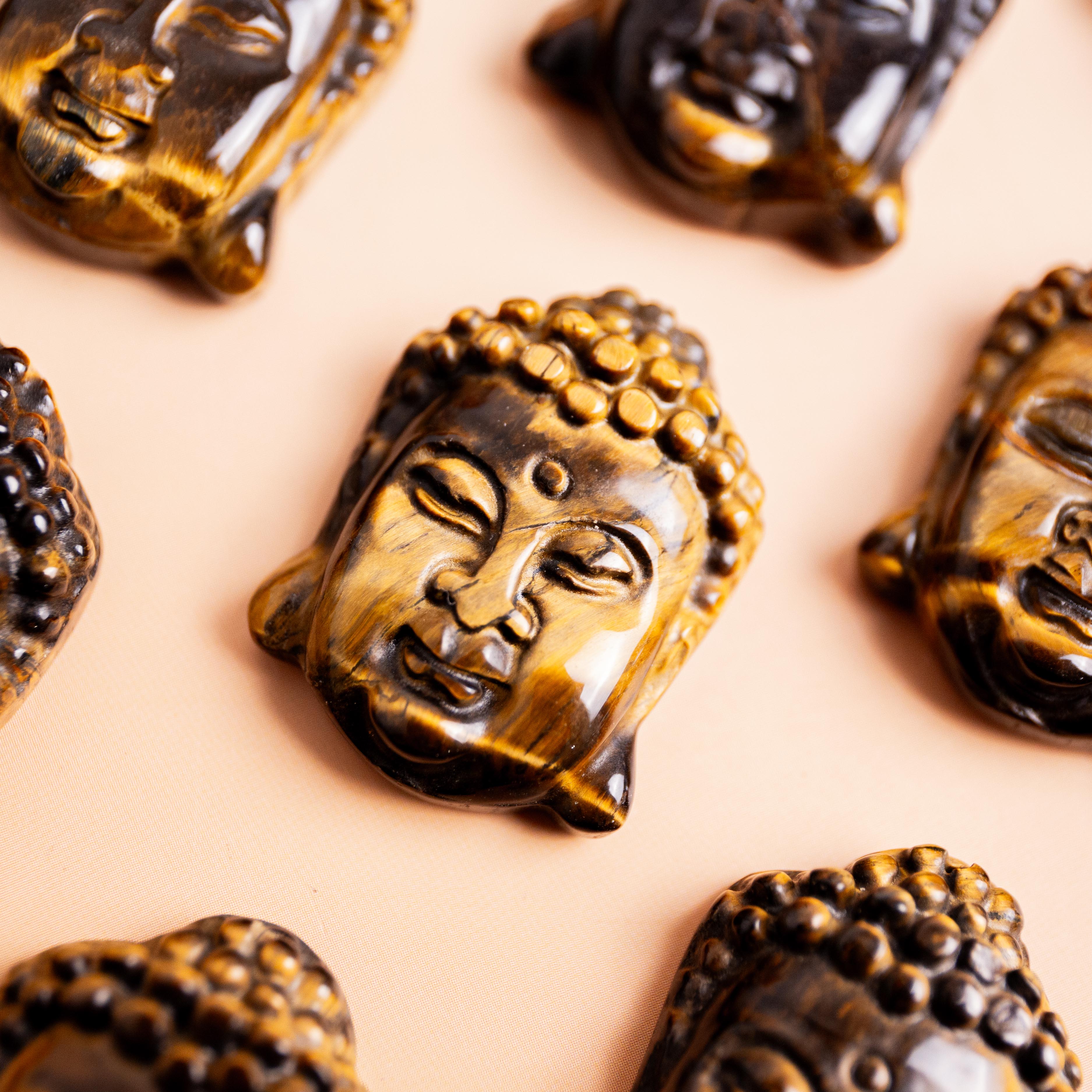 Tiger Eye Buddha Face - 3cm