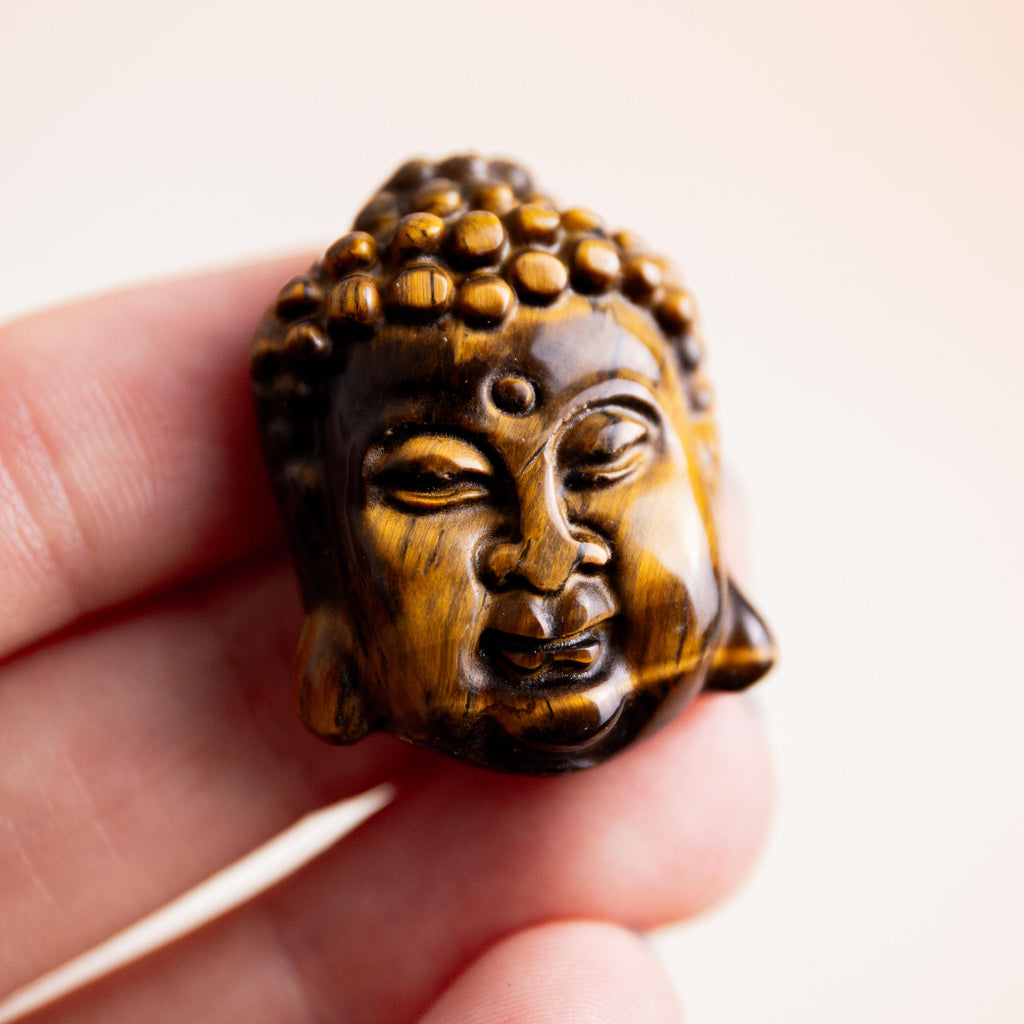 Tiger Eye Buddha Face - 3cm