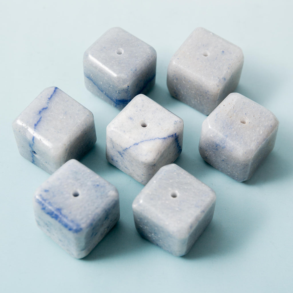 Blue Quartz Cube - 2cm