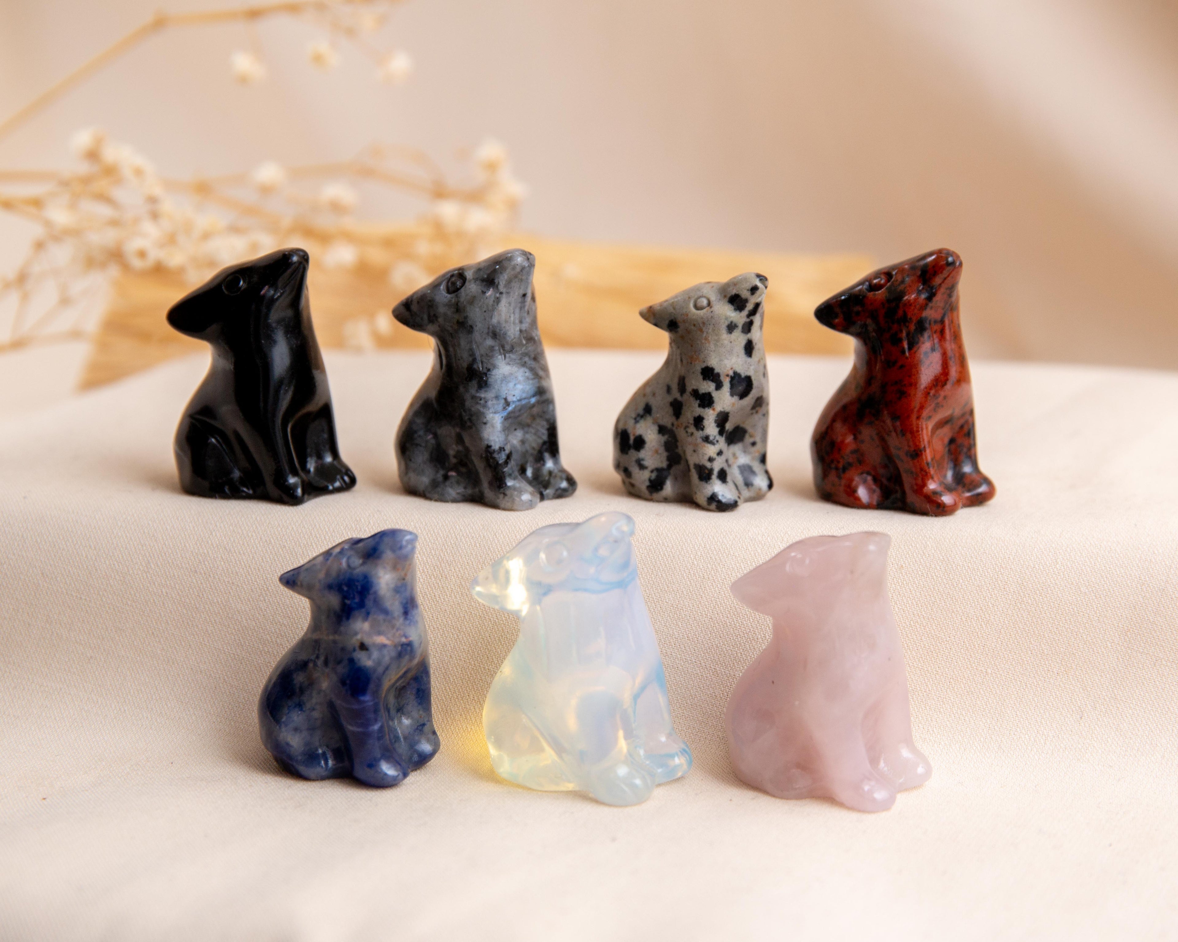 Wolf– 3cm Crystal Carving