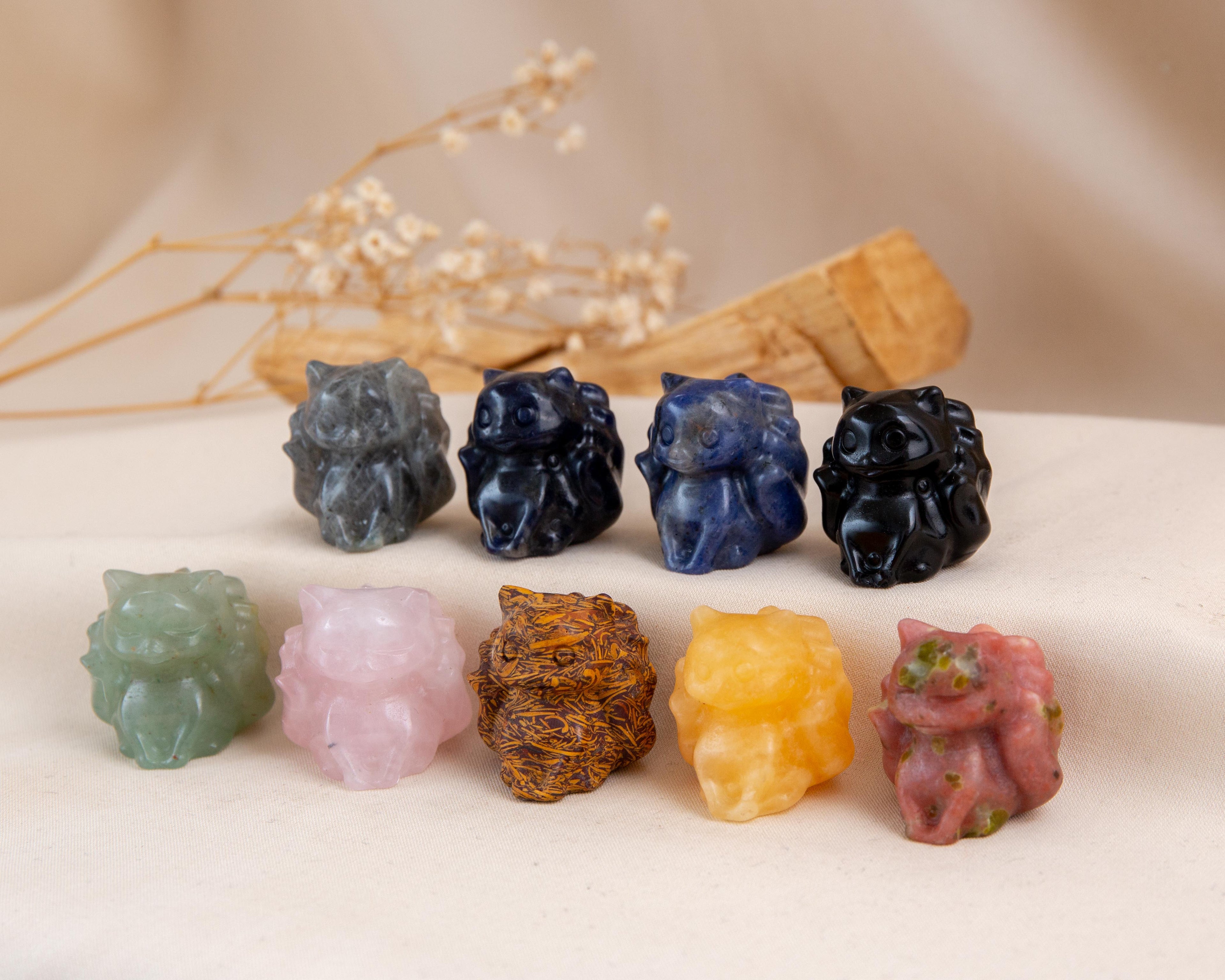 Nine Tail Fox – 3cm Crystal Carving