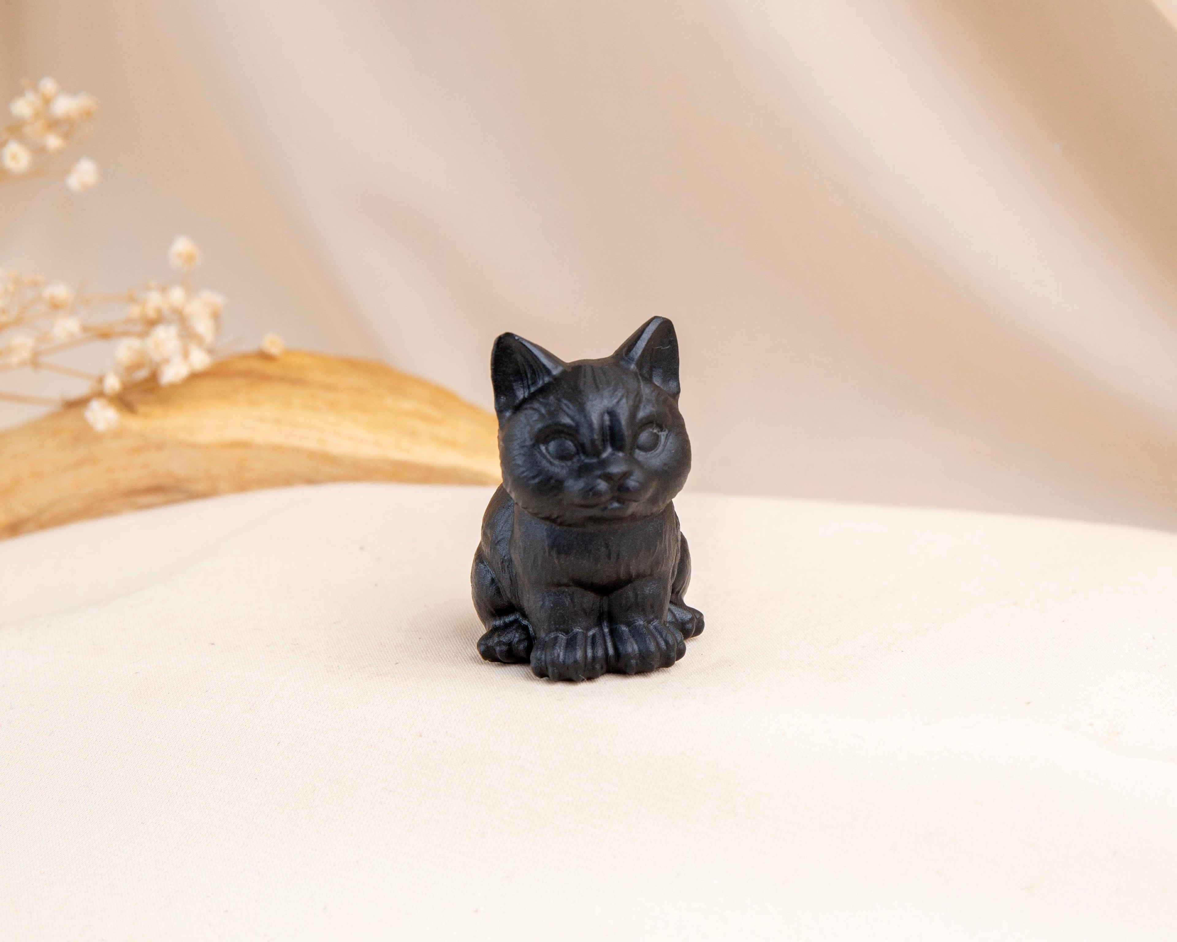 Cat - Obsidian Small Carving 4.5cm