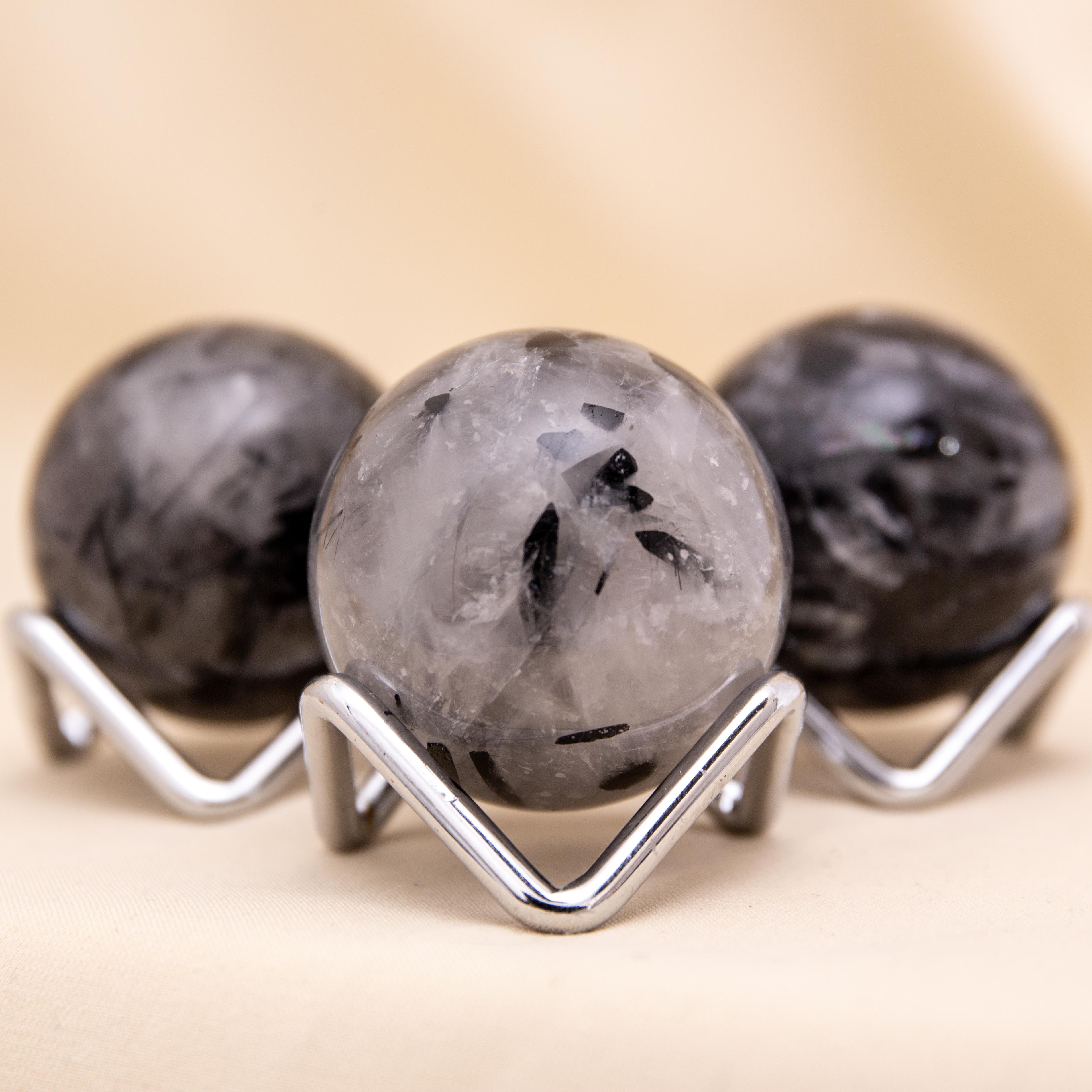 Sphere - Black Tourmaline in Quartz (Only Sphere)