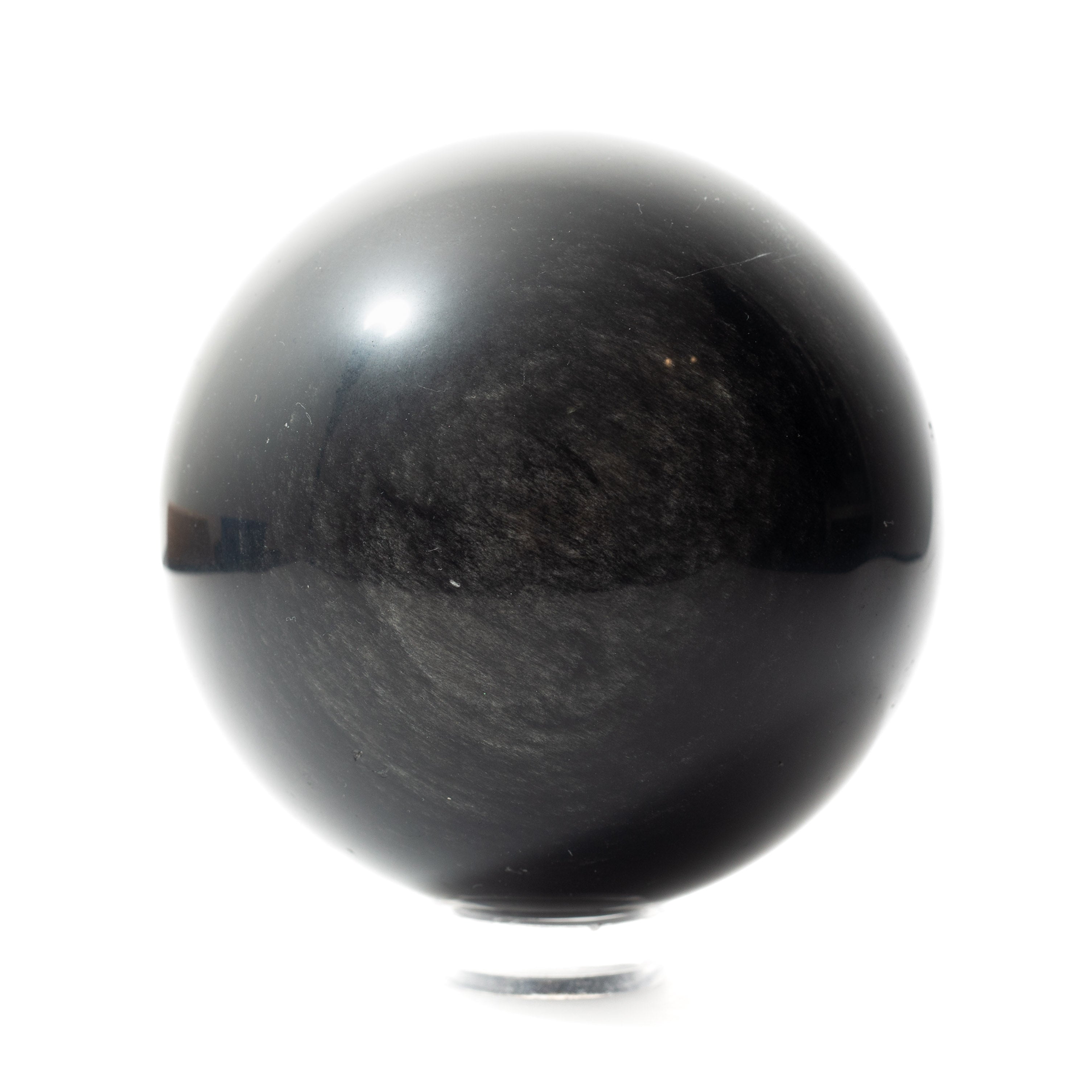 Golyó - ezüst obszidián 104 mm