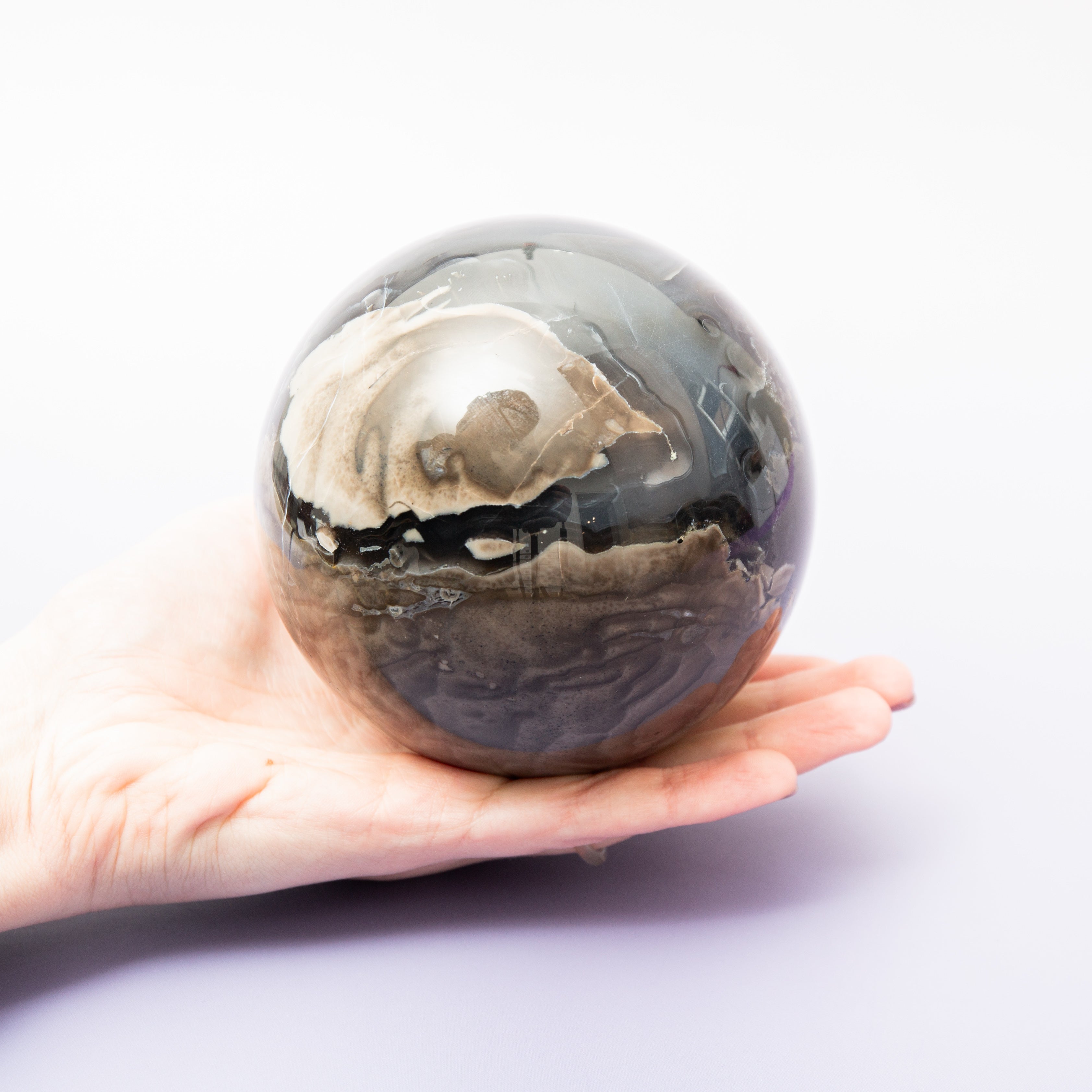 Volcanic Agate Sphere - 104mm/1.4kg