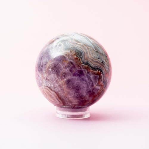 Amethyst Agate Sphere - 50mm/240g