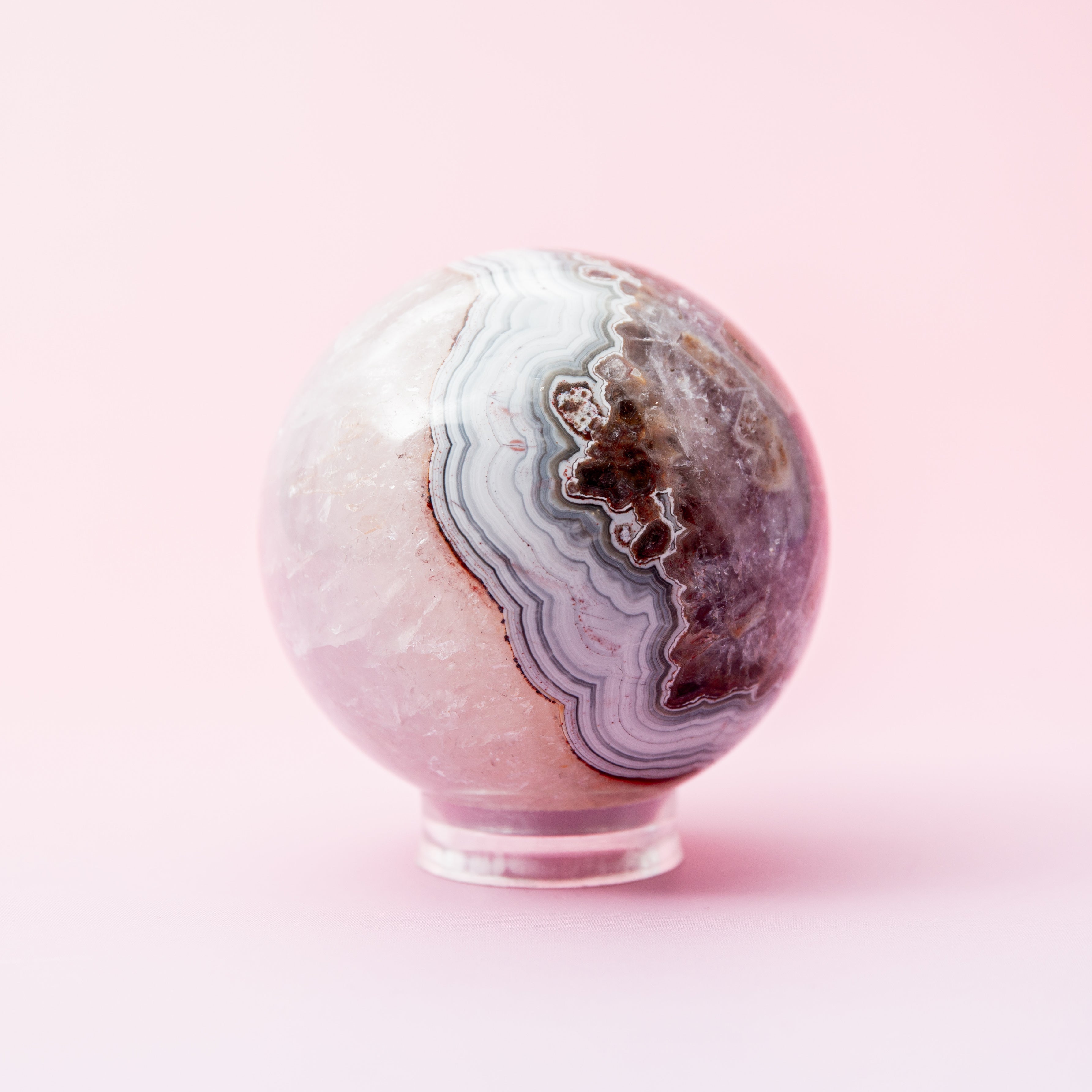 Ametiszt Achát Golyó - 50mm/218g