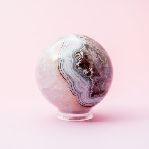 Amethyst Agate Sphere - 50mm/218g