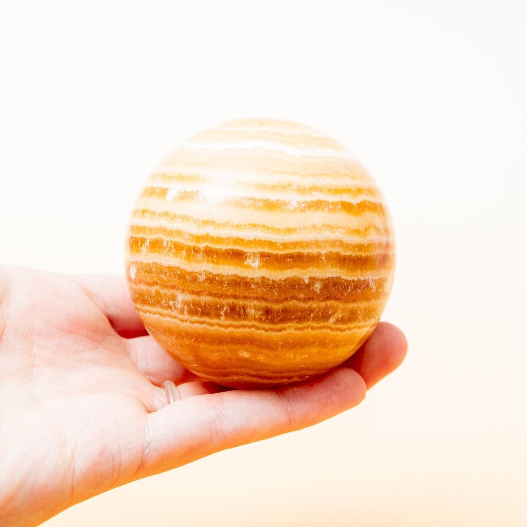 Yellow Calcite Sphere - 65mm/415g