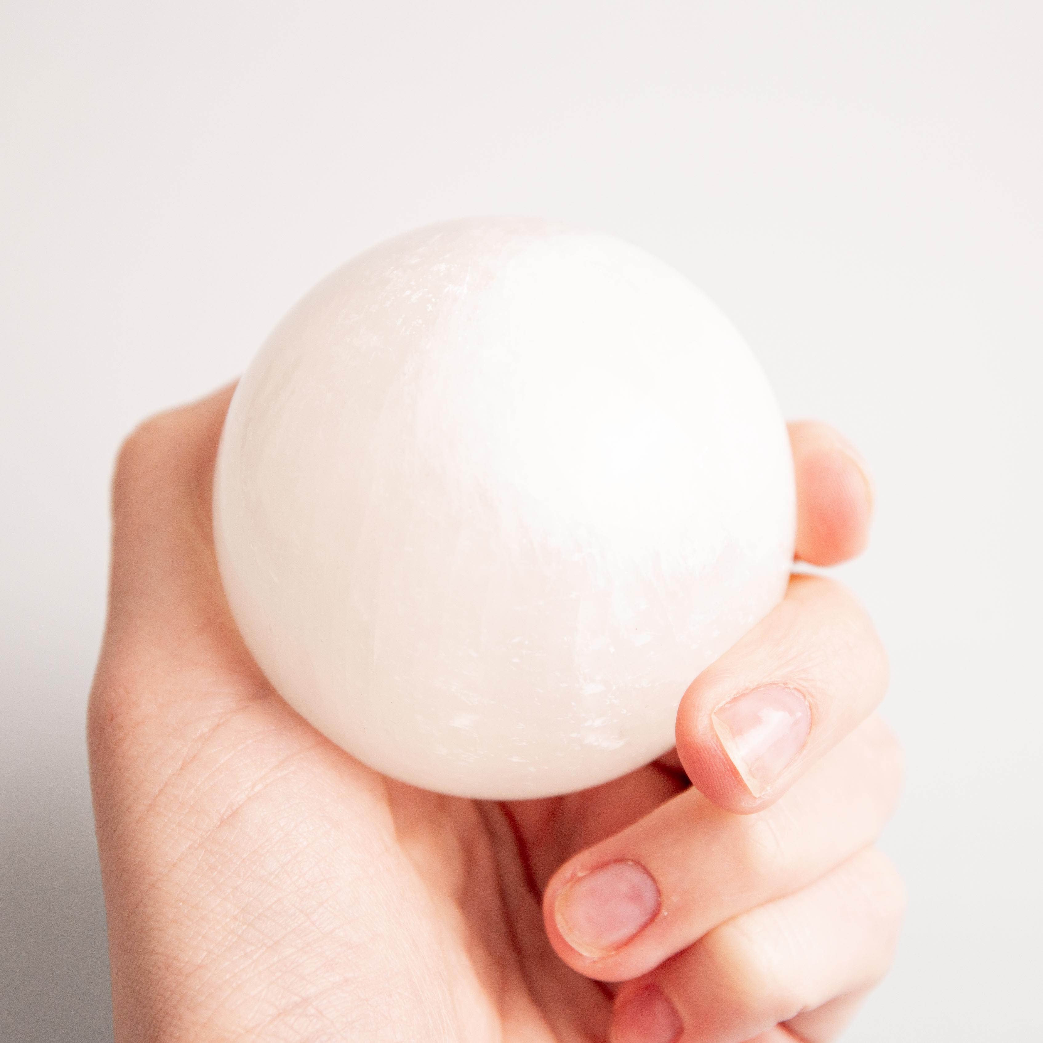 White Calcite Sphere - 63mm/341g