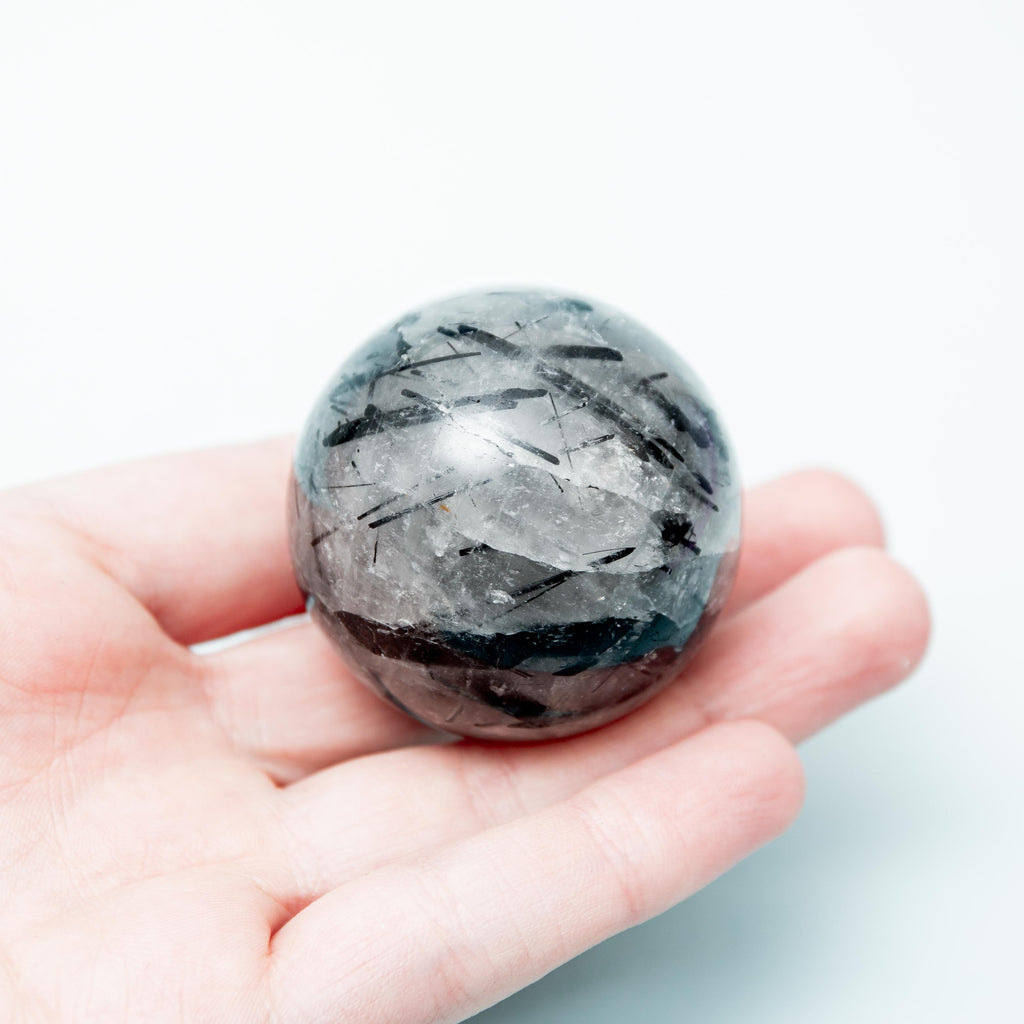 Black Tourmaline in Quartz Sphere - 42mm/108g
