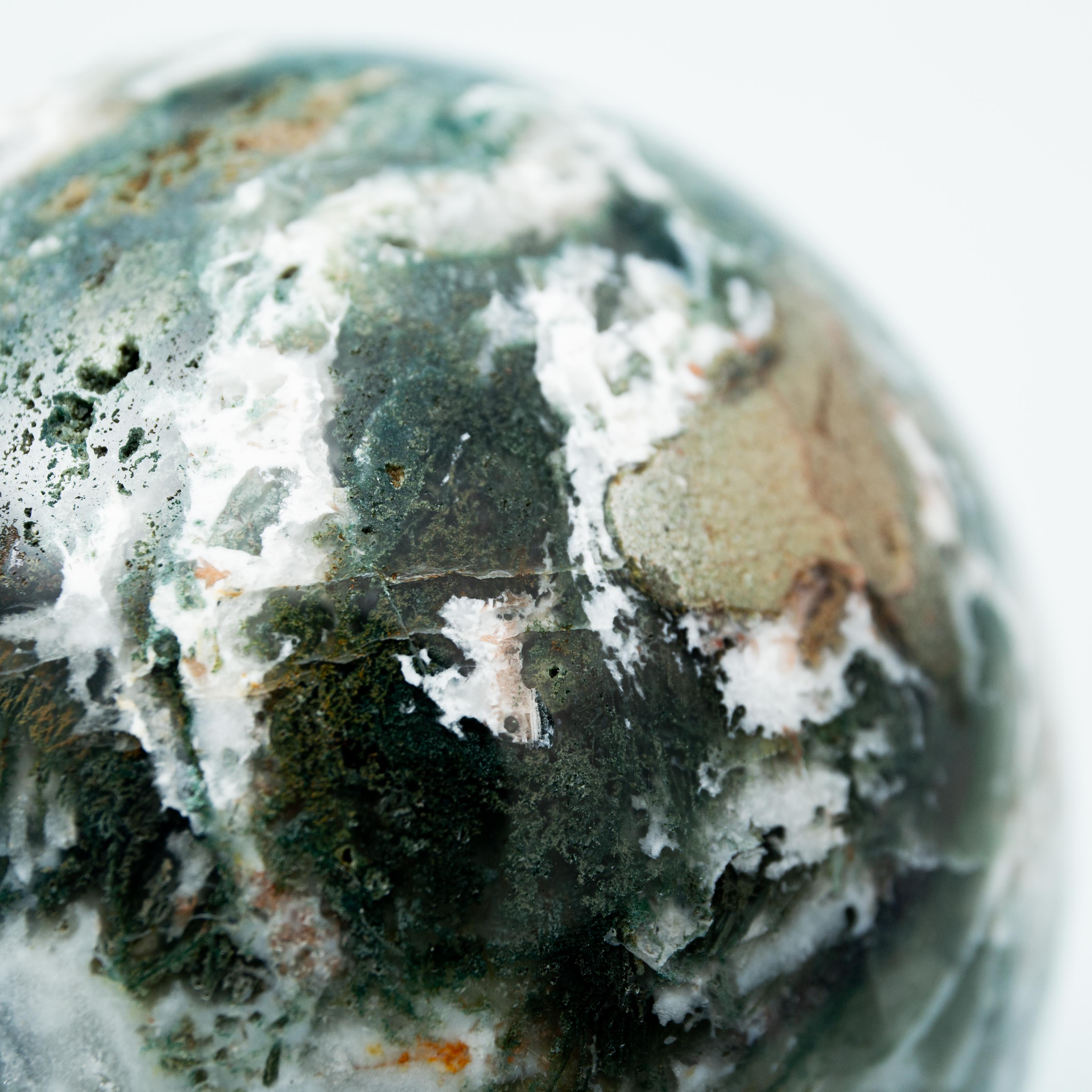 Moss Agate Sphere - 80mm/670g