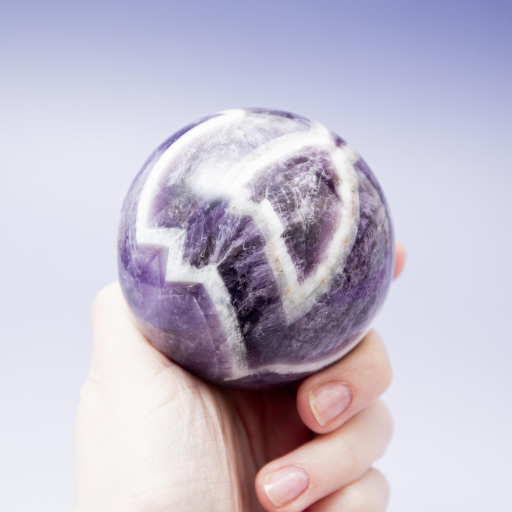 Chevron Amethyst Sphere - 60mm/295g