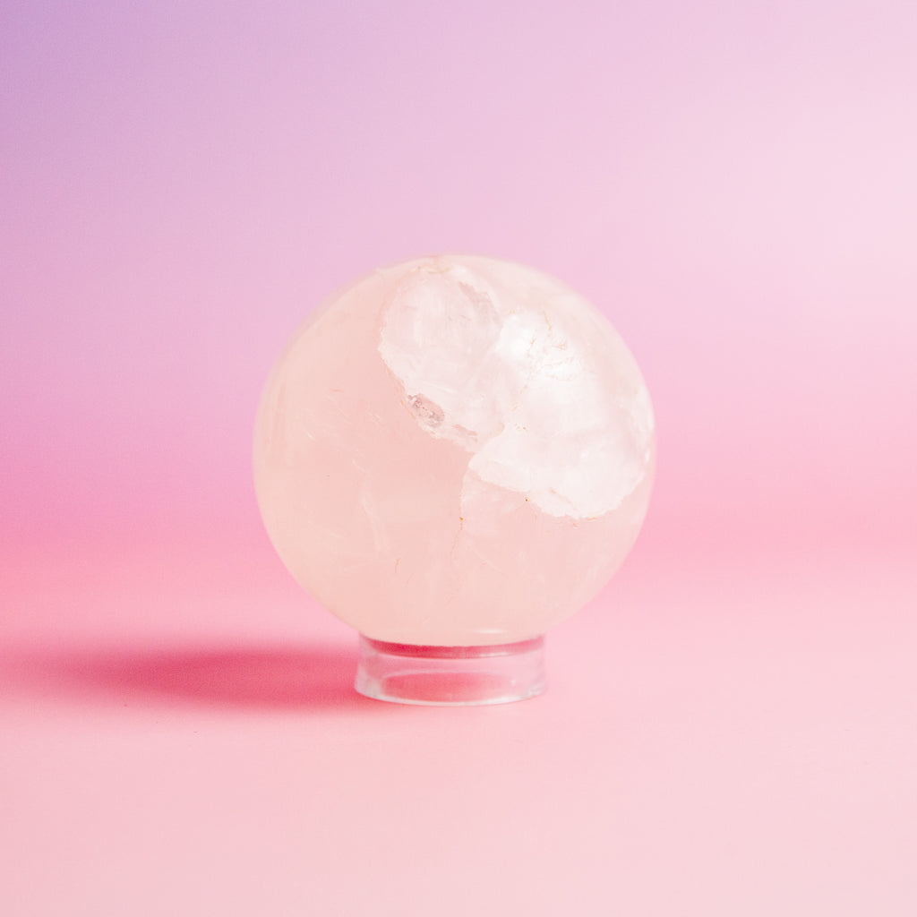 Rose Quartz Sphere - 68mm/419g