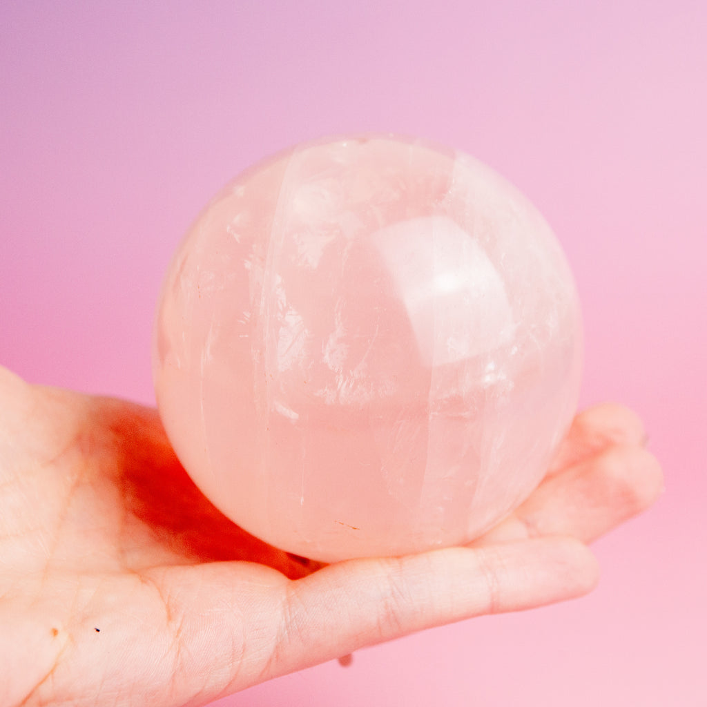 Rose Quartz Sphere - 74mm/526g