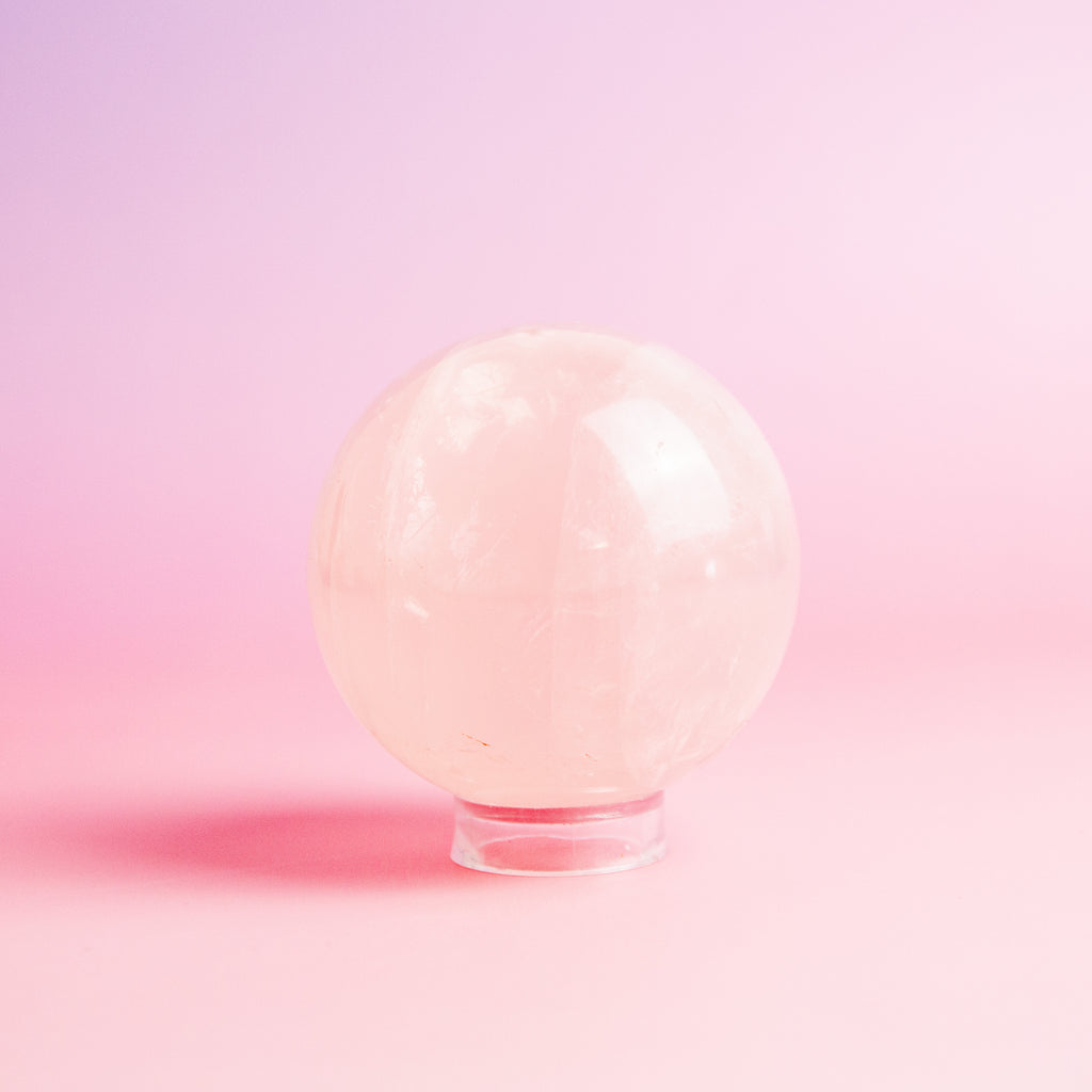 Rose Quartz Sphere - 74mm/526g