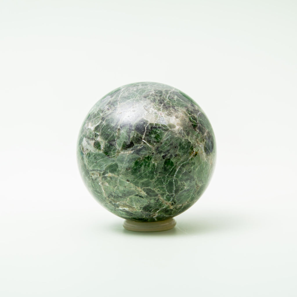 Chrome Diopside Sphere - 63mm/398g (A)