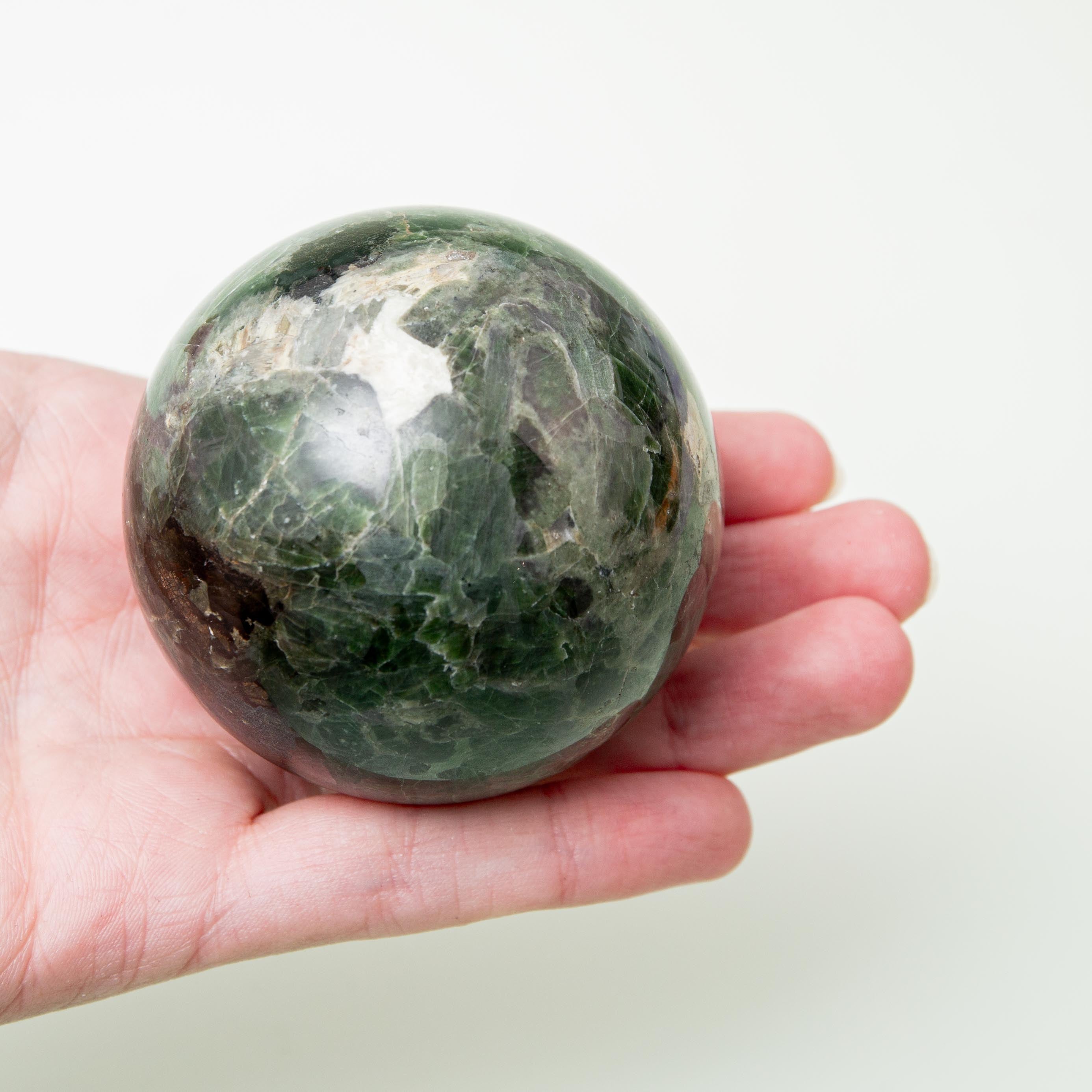 Chrome Diopside Sphere - 60mm/343g (B)