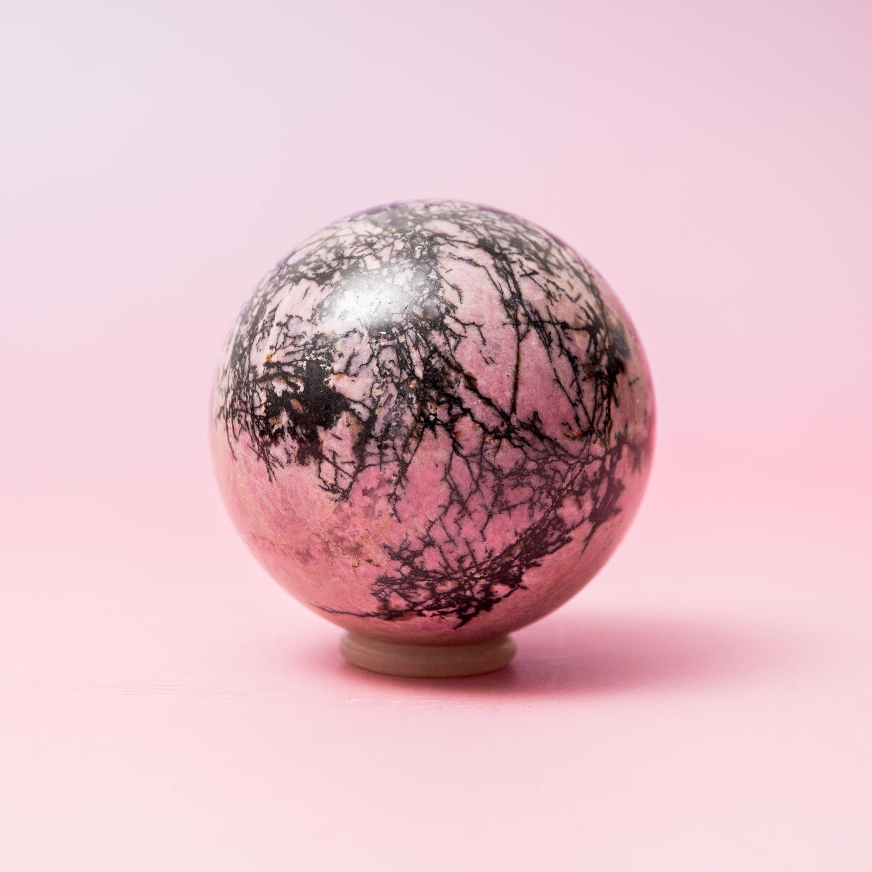 Rhodonite Sphere - 65mm/440g