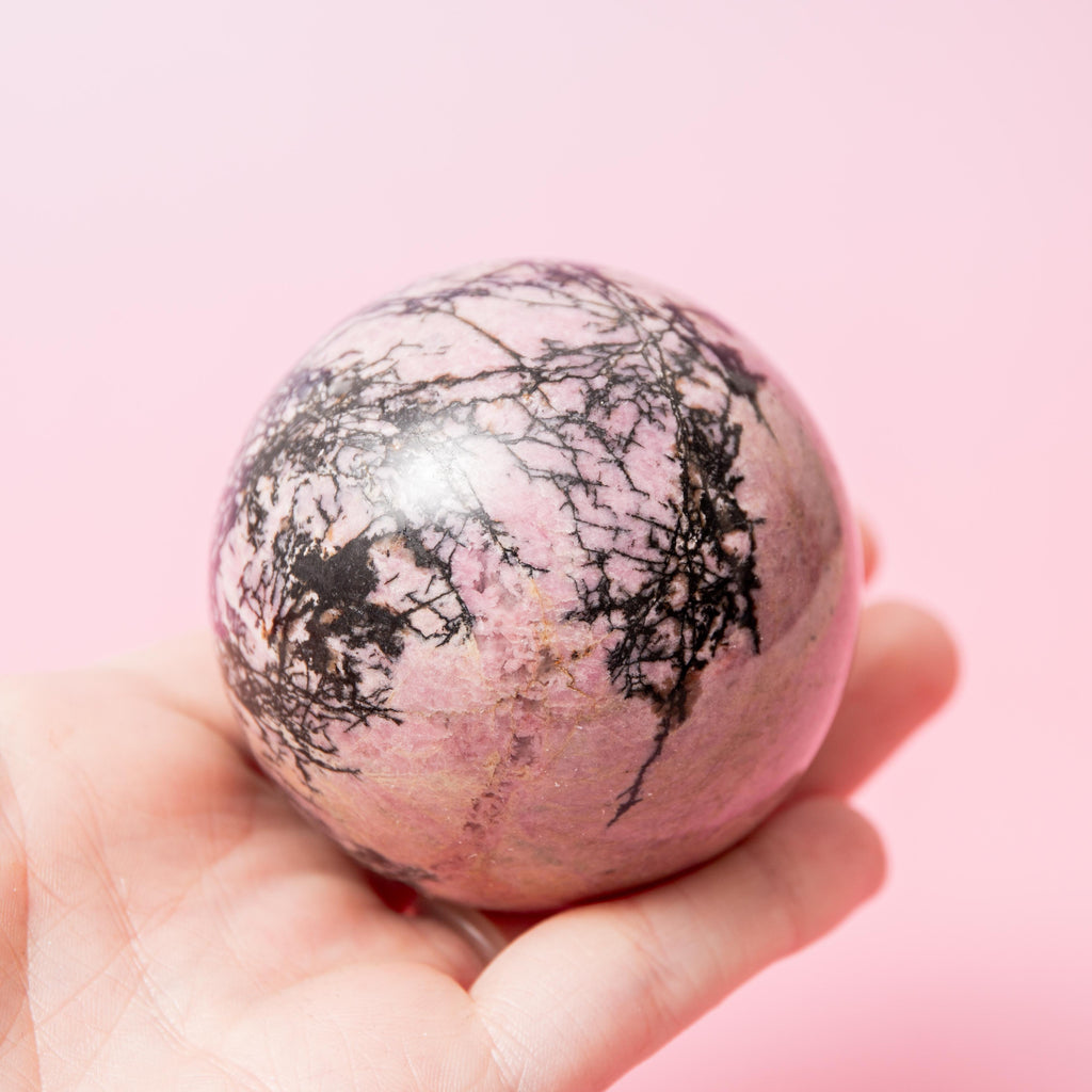 Rhodonite Sphere - 65mm/440g