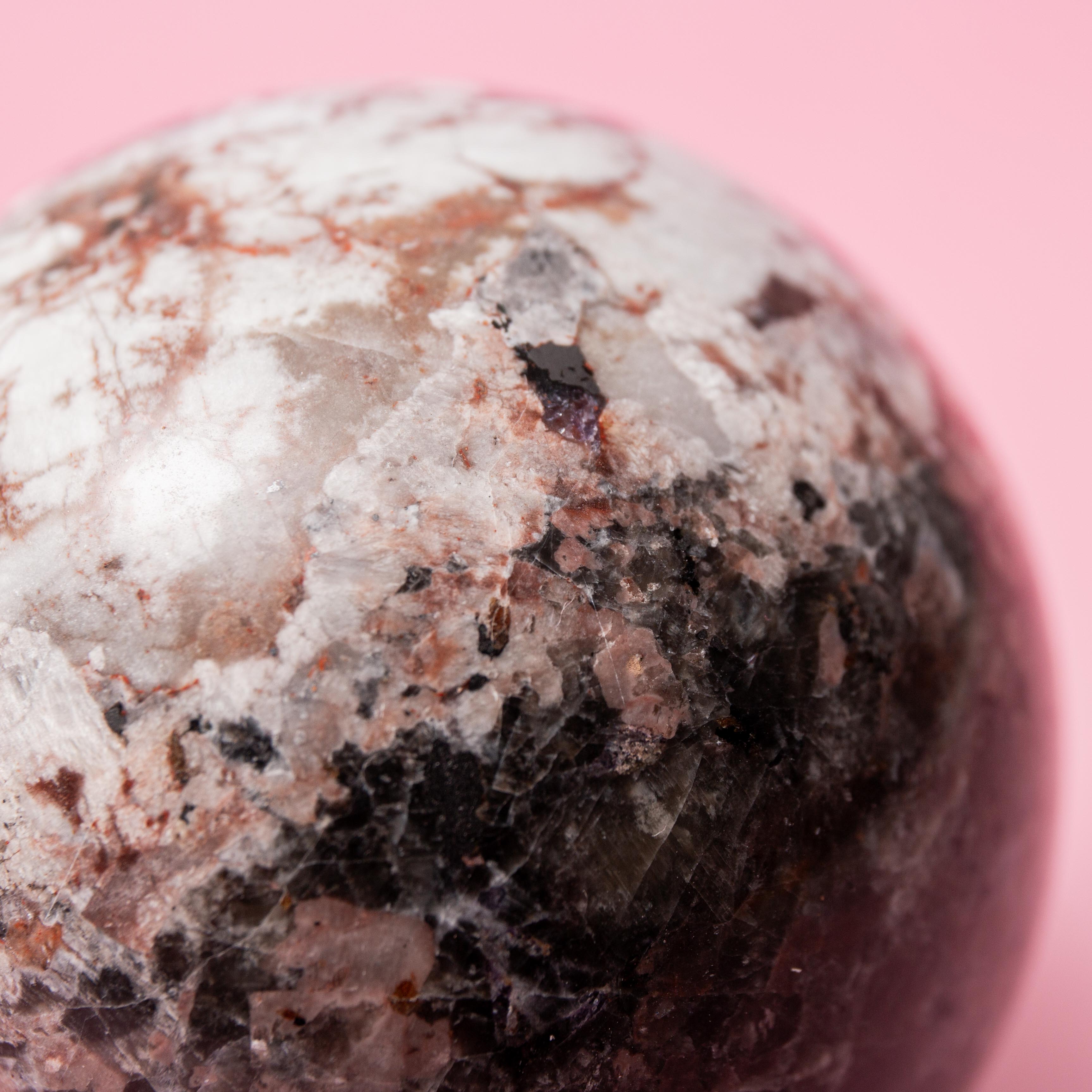 Larvikite Sphere - 67mm/320g