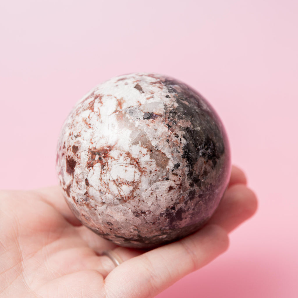 Larvikite Sphere - 67mm/320g