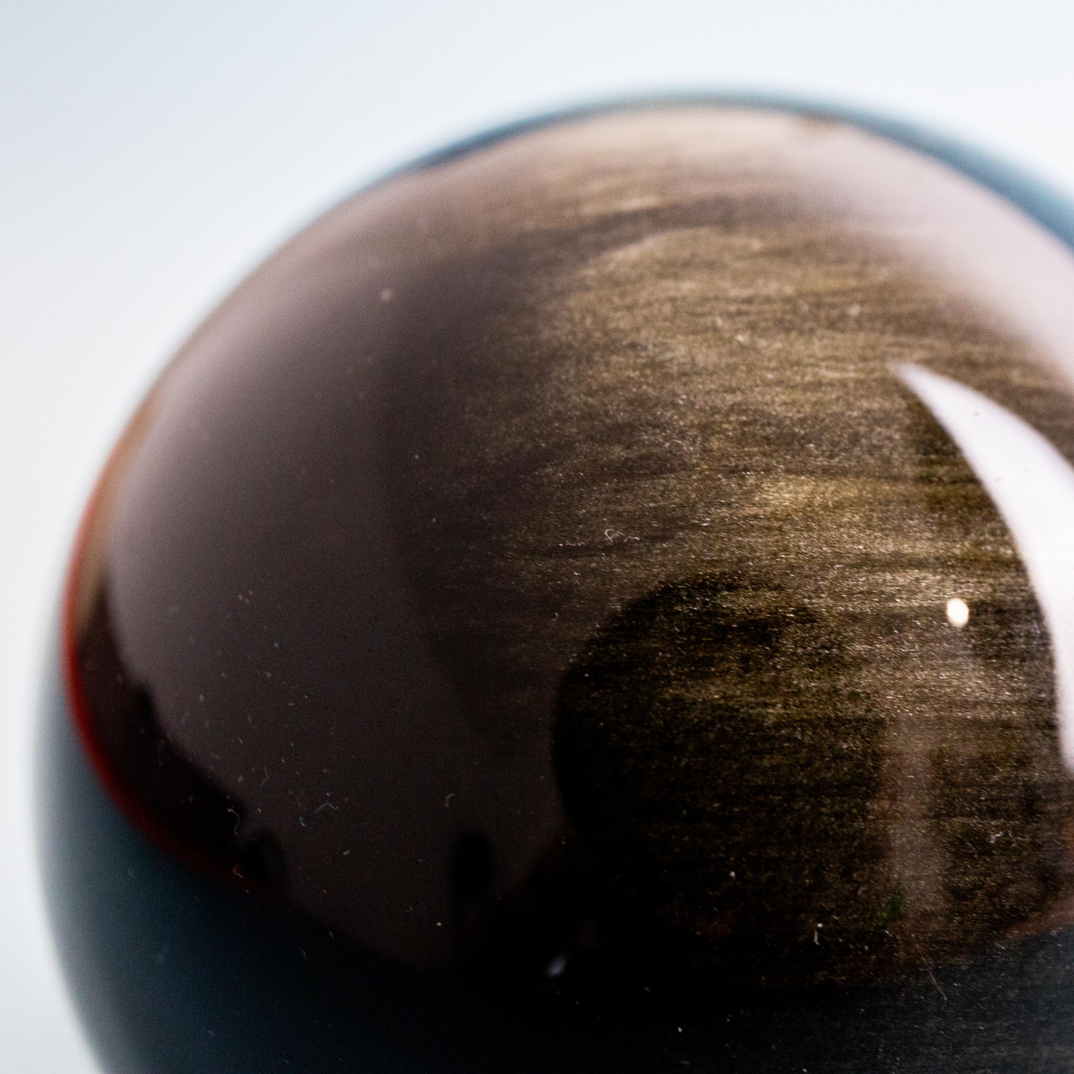 Golden Obsidian Sphere - 87mm/603g