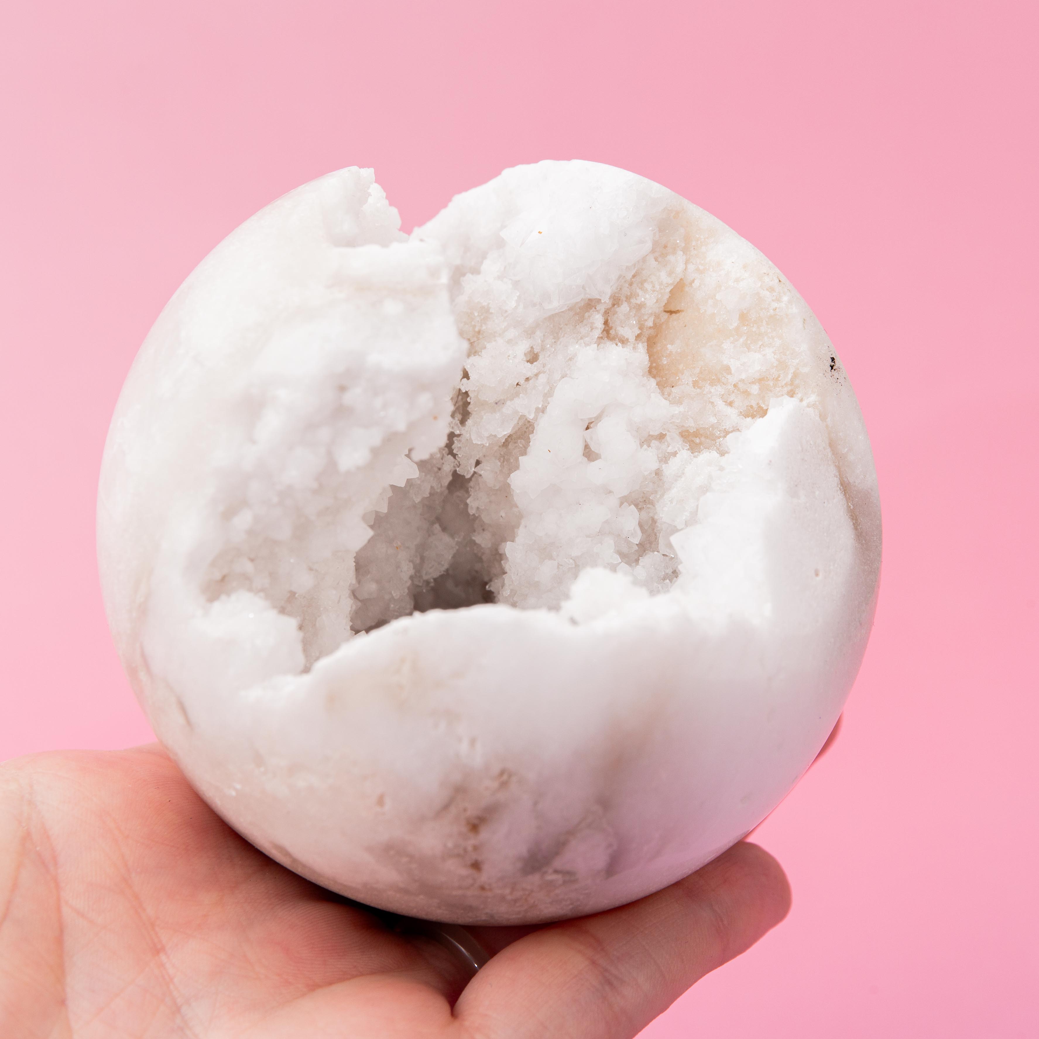 Quartz with Drusy Sphere - 85mm/502g