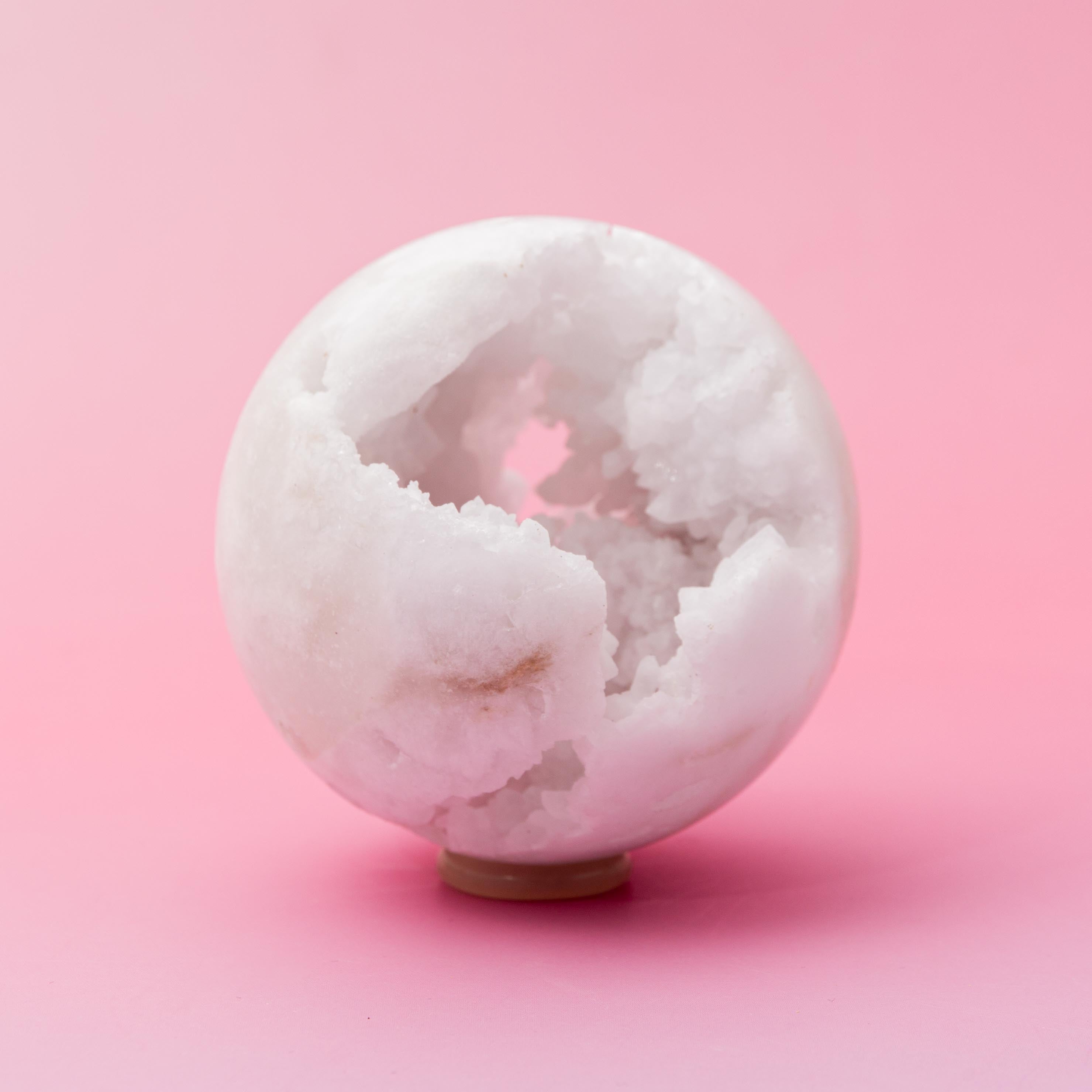 Quartz with Drusy Sphere - 80mm/358g