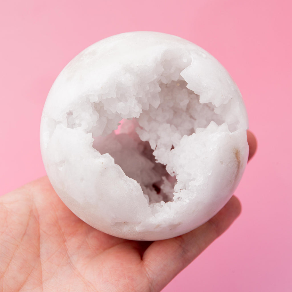 Quartz with Drusy Sphere - 80mm/358g