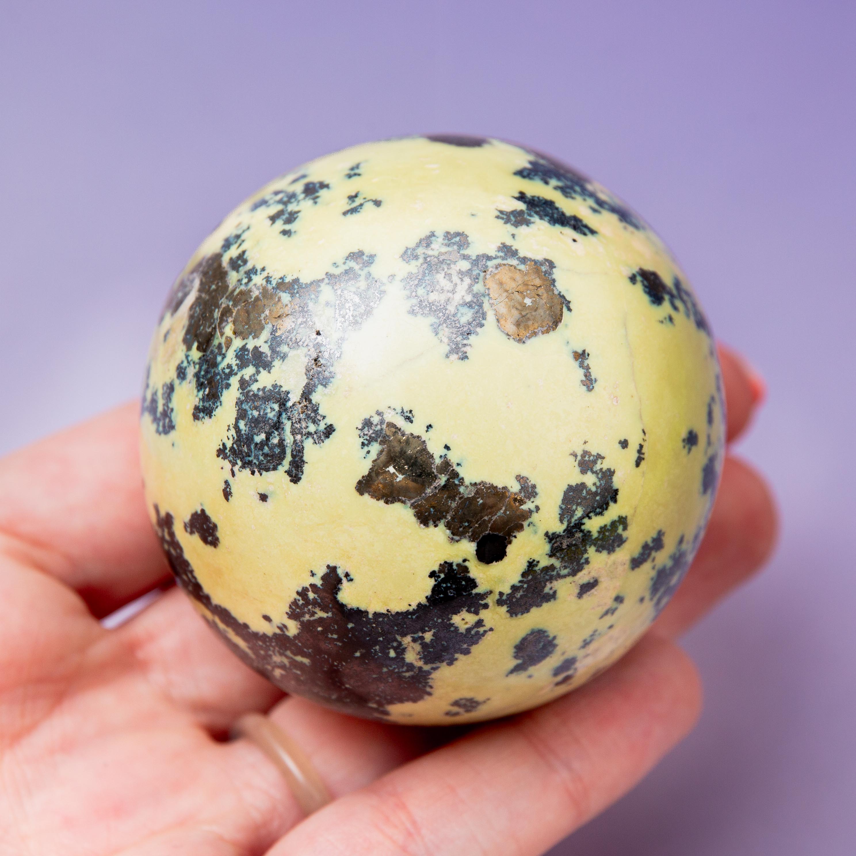 Serpentine with Pyrite (Peru) Sphere - 55mm/240g