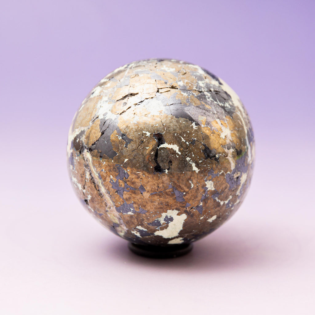Serpentine with Pyrite (Peru) Sphere - 60mm/445g