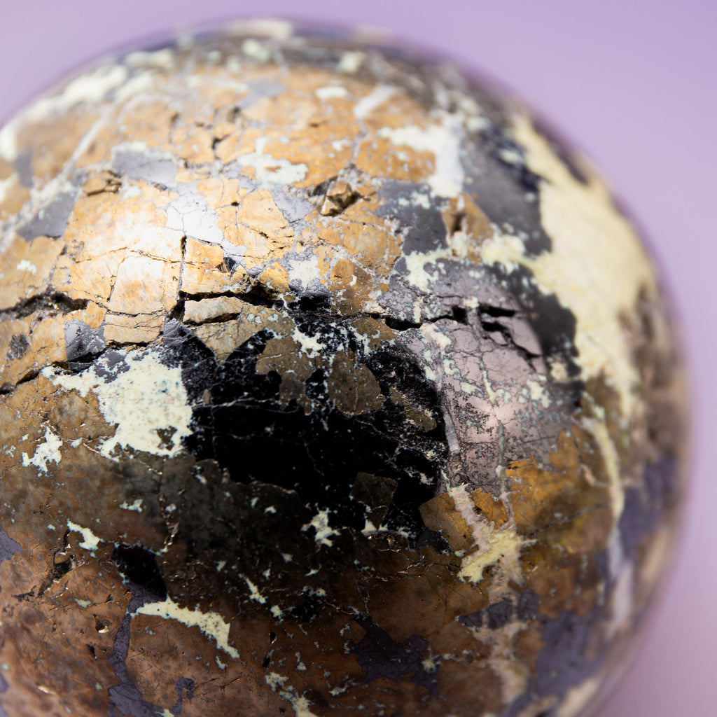 Serpentine with Pyrite (Peru) Sphere - 60mm/445g
