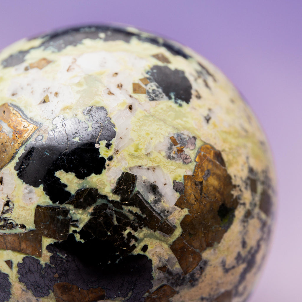 Serpentine with Pyrite (Peru) Sphere - 56mm/286g