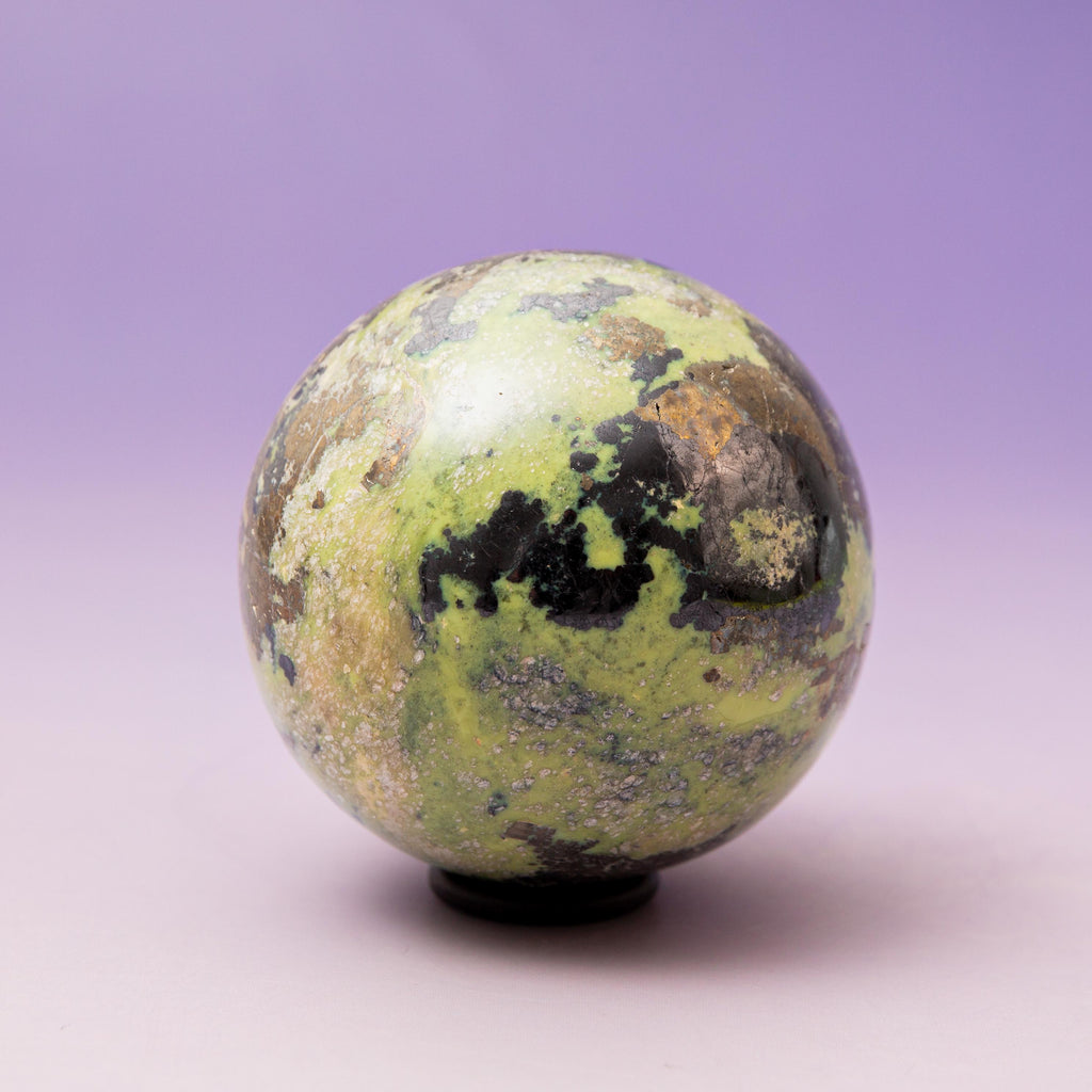 Serpentine with Pyrite (Peru) Sphere - 58mm/294g