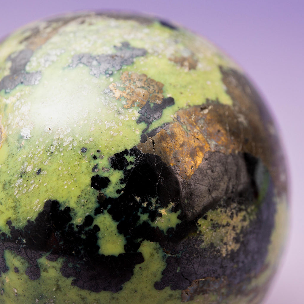 Serpentine with Pyrite (Peru) Sphere - 58mm/294g