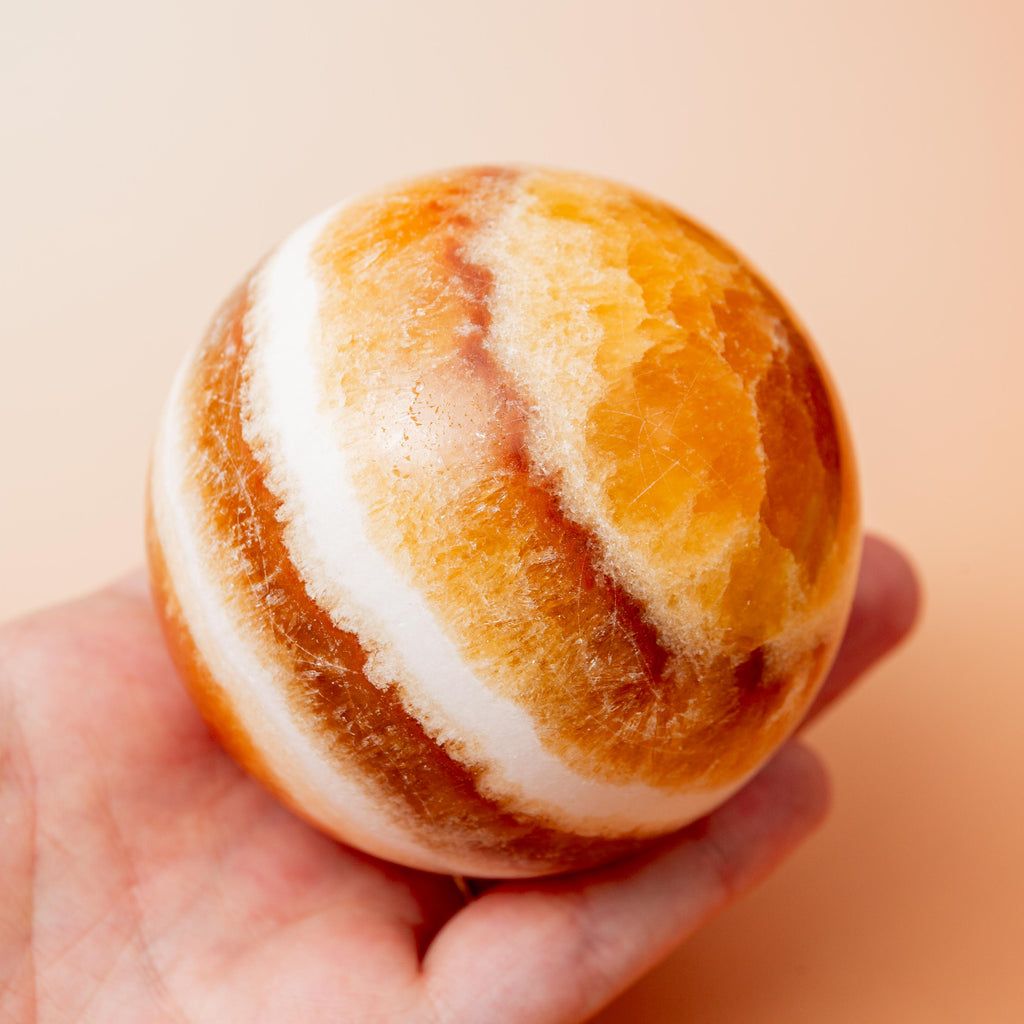 Yellow Calcite Sphere - 70mm/488g