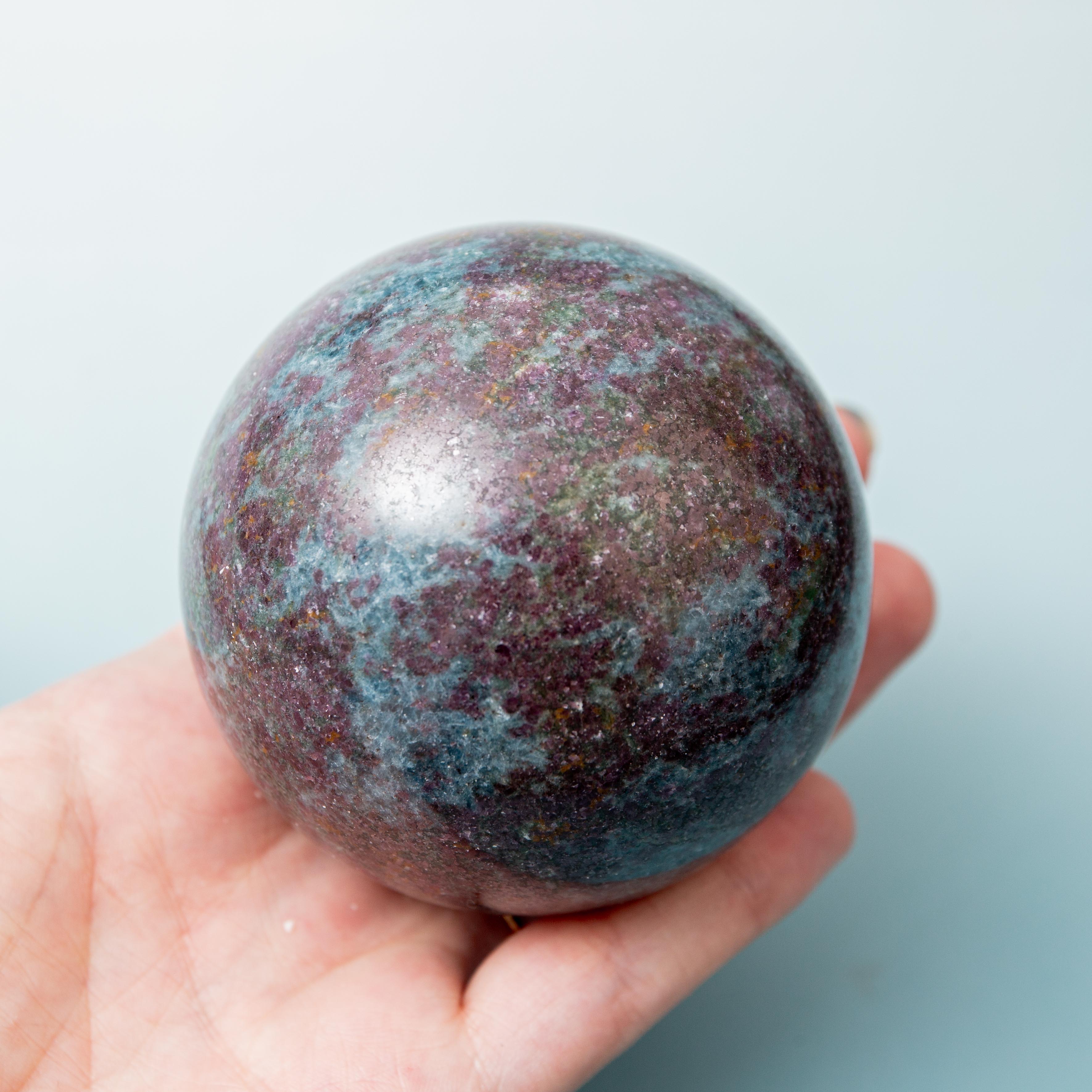 Ruby Fuchsite Sphere - 77mm/657g